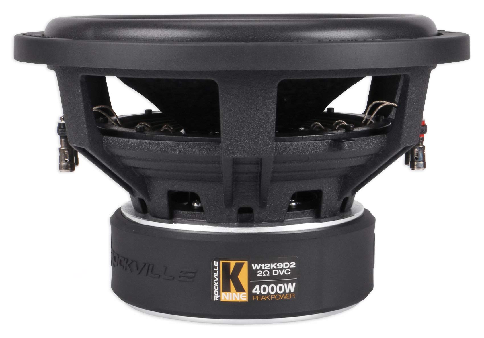 Rockville W12K9D2 V3 12'' K9 V3 4000W Peak/1000W Rms Car Subwoofer Dvc 2 Ohm Sub