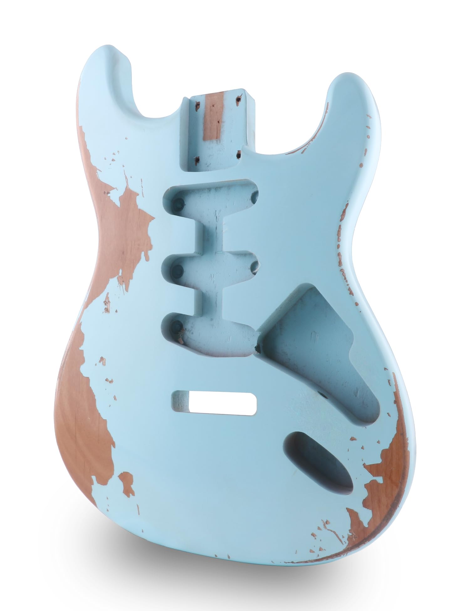 Sunsmile Relic Electric Guitar Body Nitro Top Alder Wood St Style Diy Guitar Body S S S Sonic Blue.