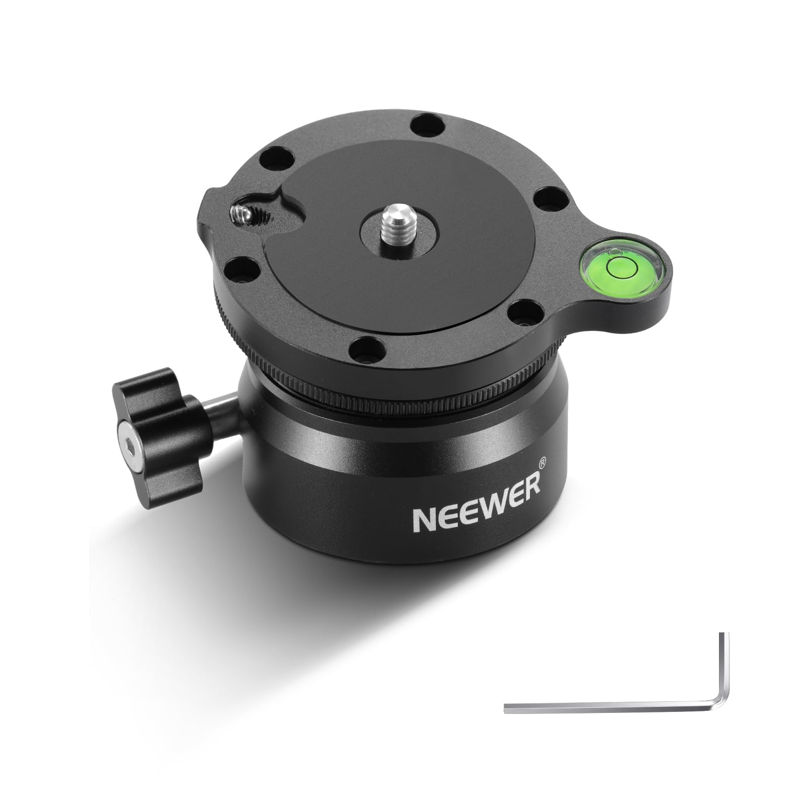Neewer Tripod Leveling Base (?50Mm) Camera Leveler, Bubble Level Aluminum Adjusting Plate With 1/4'' 3/8'' Mounting Screw Tripod