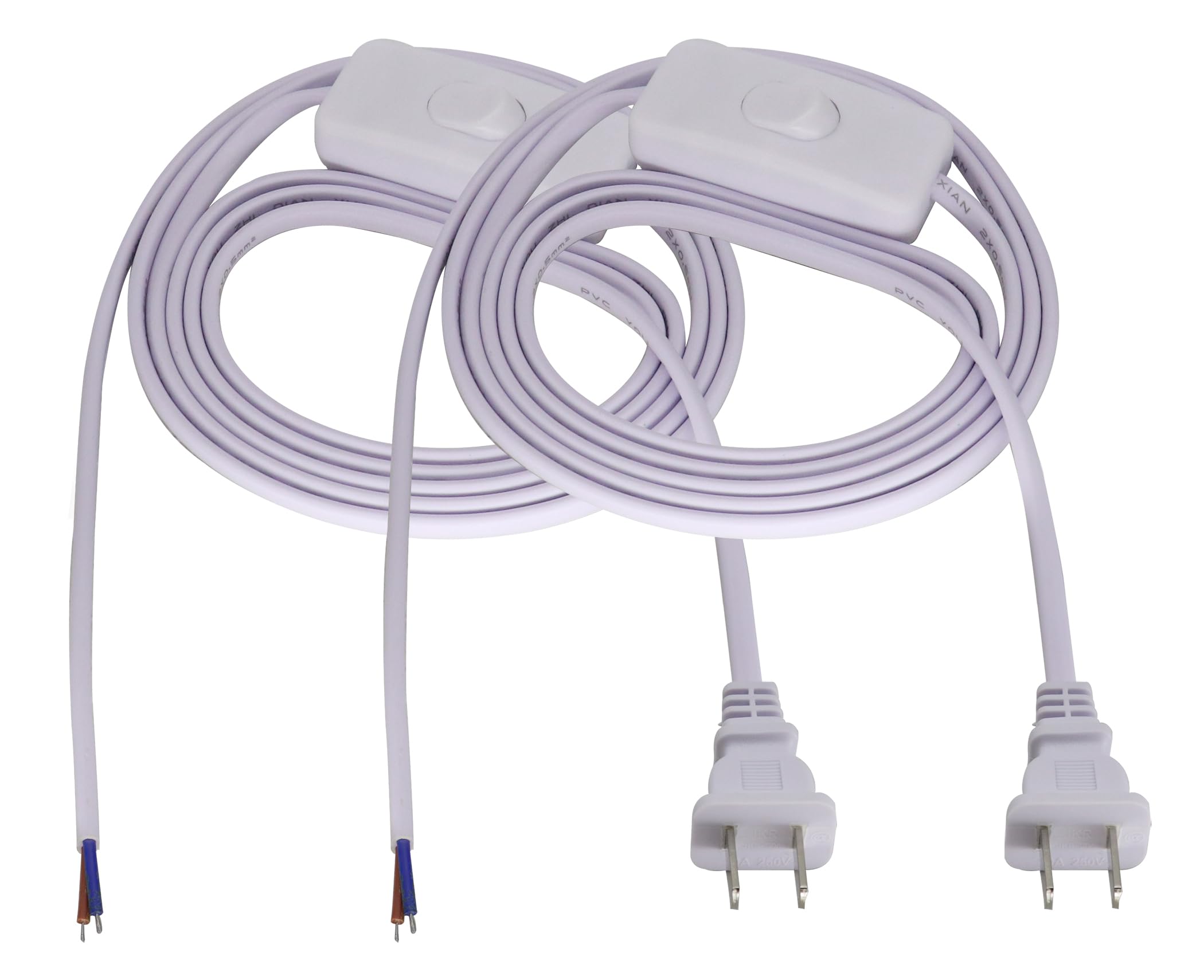 Hcfeng Lamp Cable With Toggle Switch, Lamp Cord With Molded Plug And On/Off Switch Replacement/Extension Cord Stripped Ends Read