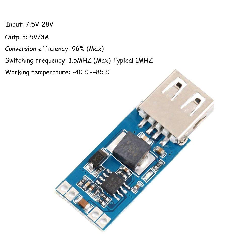 Comidox 9V/12V/24V To 5V Usb Step Down Power Module Dc Dc 7.5V 28V To 5V 3A Precise Vehicle Charger Buck Voltage Converter Modul