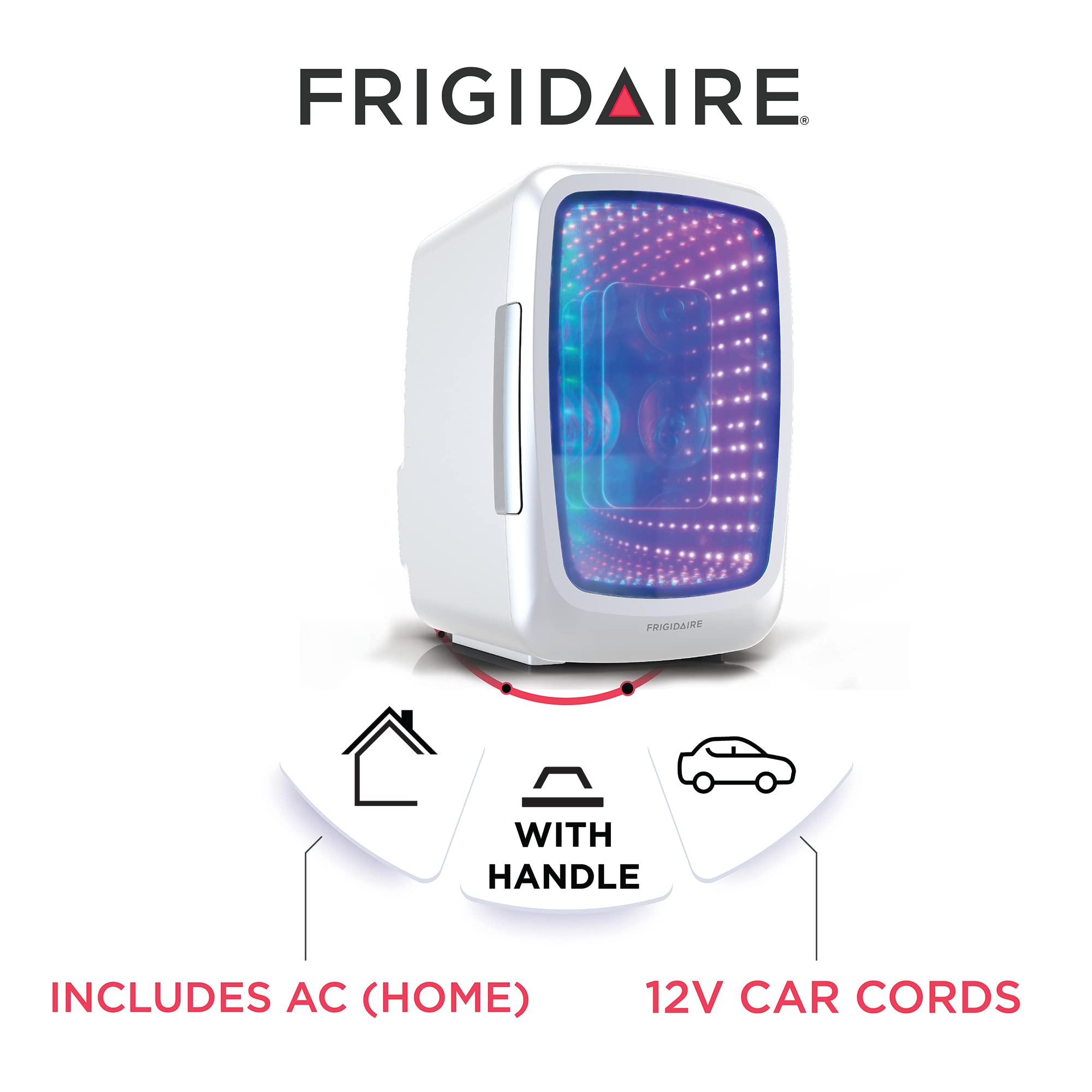 Frigidaire Efmis179 Gaming Light Up Mini Beverage Refrigerator, White