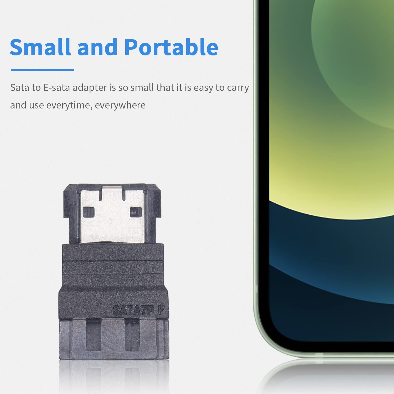 Duttek Sata To Esata Adapter, Sata Adapter, Esata 7Pin Female To Sata 7Pin Male Extende Adapter. (2Pack)