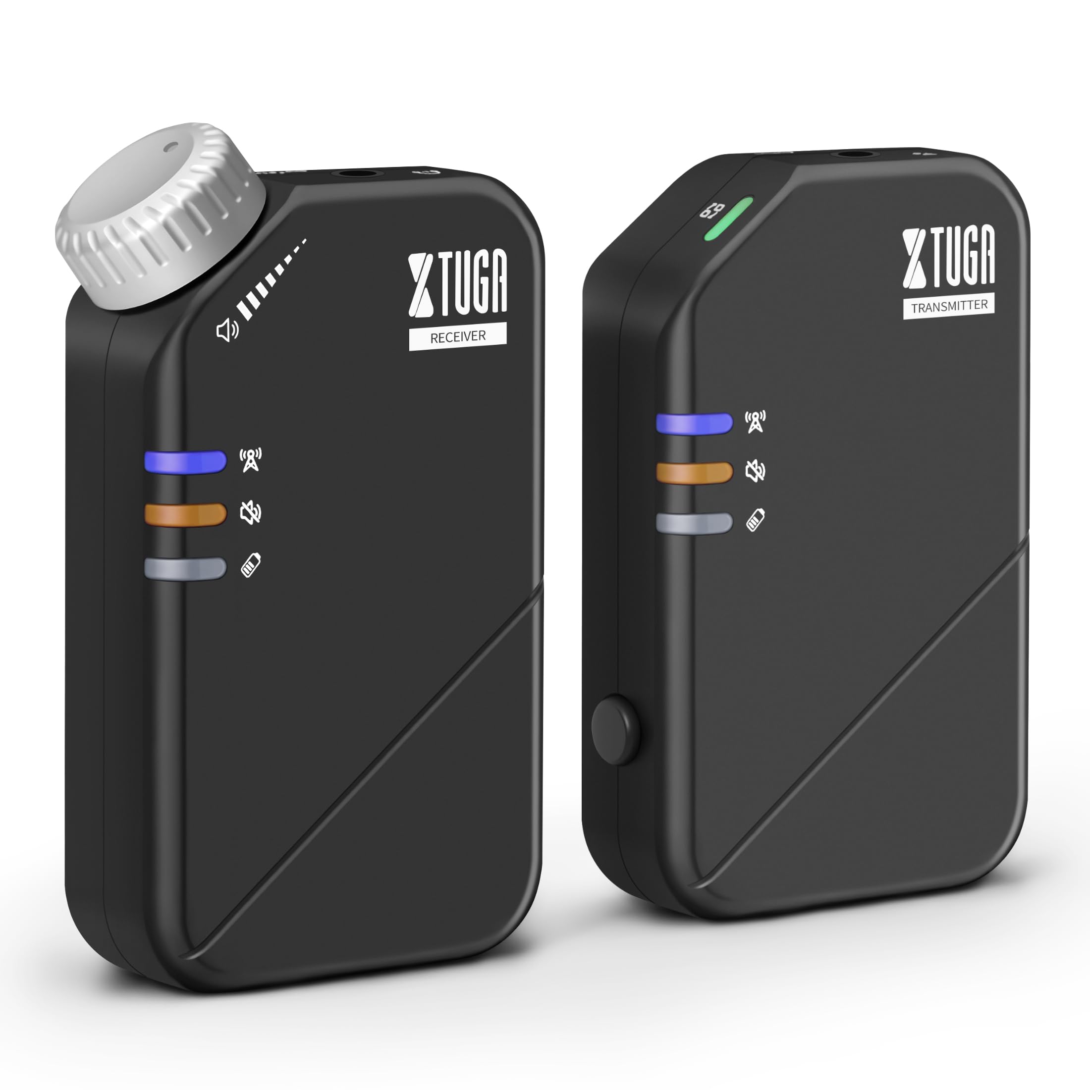 XTUGA Wireless in Ear Monitor System, 2.4G Stereo Wireless IEM System with Low Latency, One Transmitter to More Receiver, Stage 