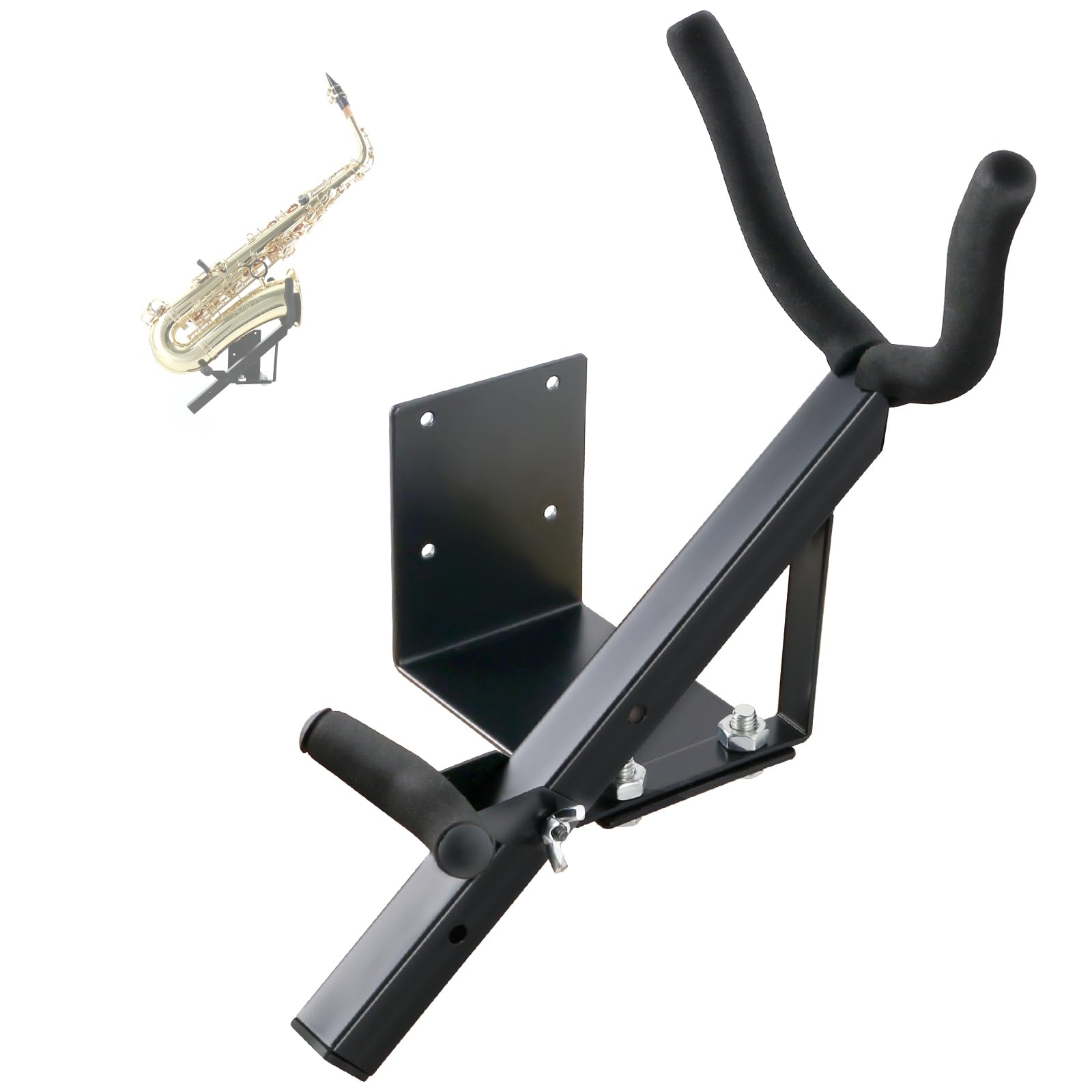 Eastrock Alto&Tenor Saxophone Wall Stand Saxophone Wall Mount Saxophone Holder Rack (Saxophone Wall Stand)