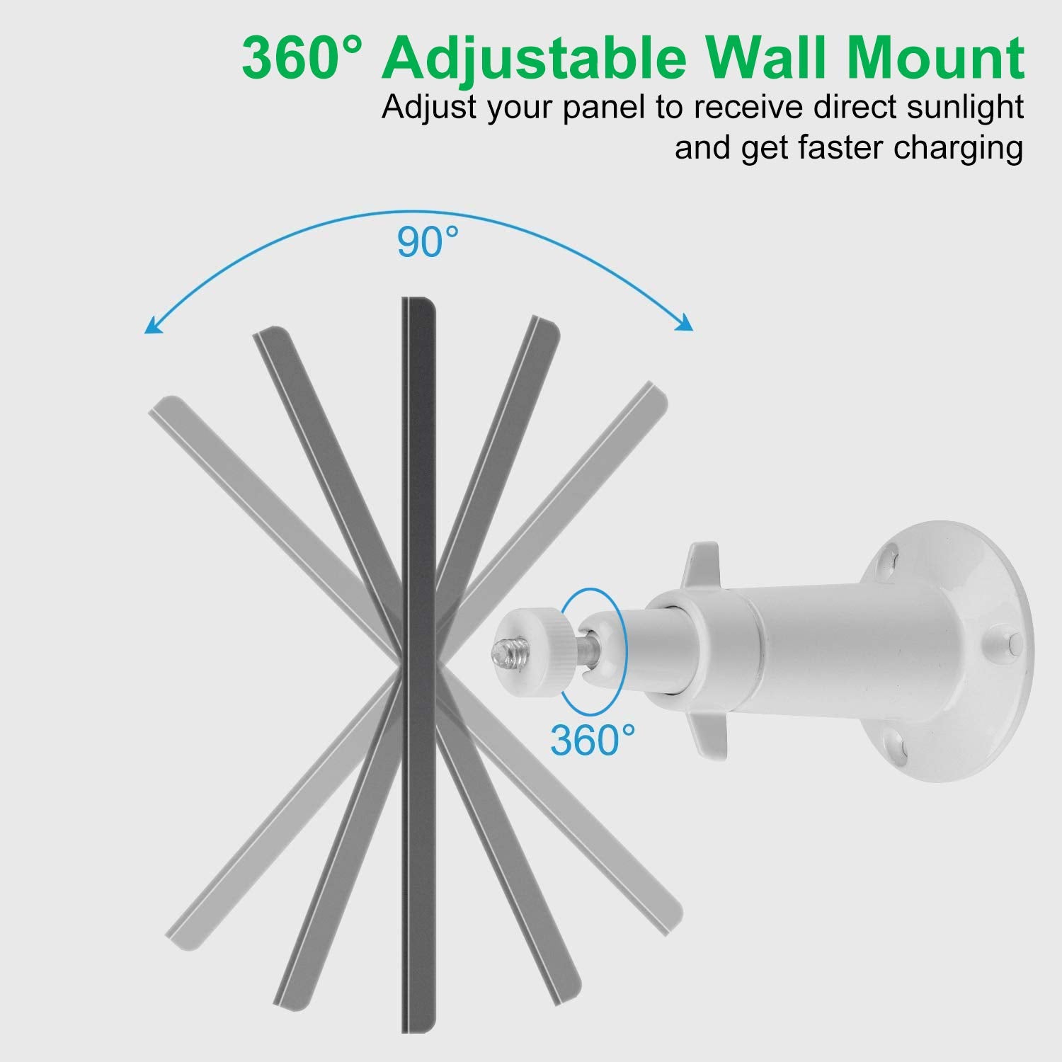 Uyodm Solar Panel Compatible With Simplisafe Outdoor Security Camera,Power Your Simplisafe Outdoor Camera Continuously, Al Alloy