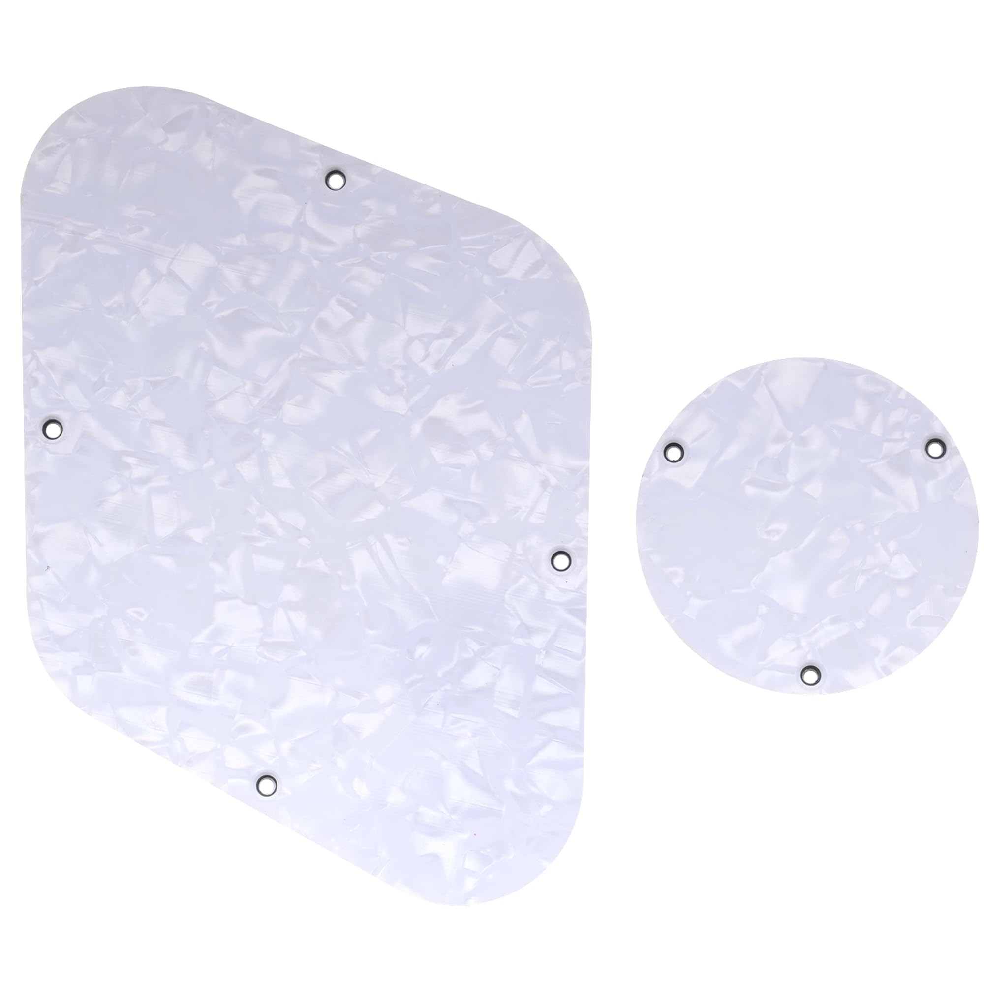 Musiclily Lp Backplate And Switch Cover Set Compatible With Usa Les Paul, 4Ply White Pearl