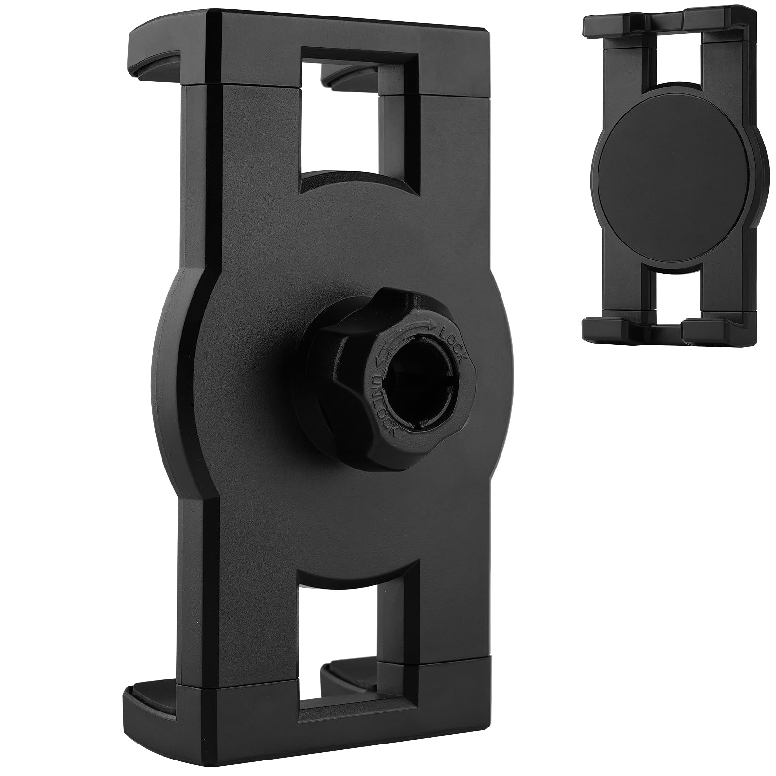 Mippko Universal Ipad And Phone Mount Adapter For Tablet/Ipad/Nexus/Lg G Pads/E Reader/Switch/Iphone,Ball Hole Compatible With Diameter Of 0.669 Inch /17Mm Ball Head,Multi Angle Adjustable,Black