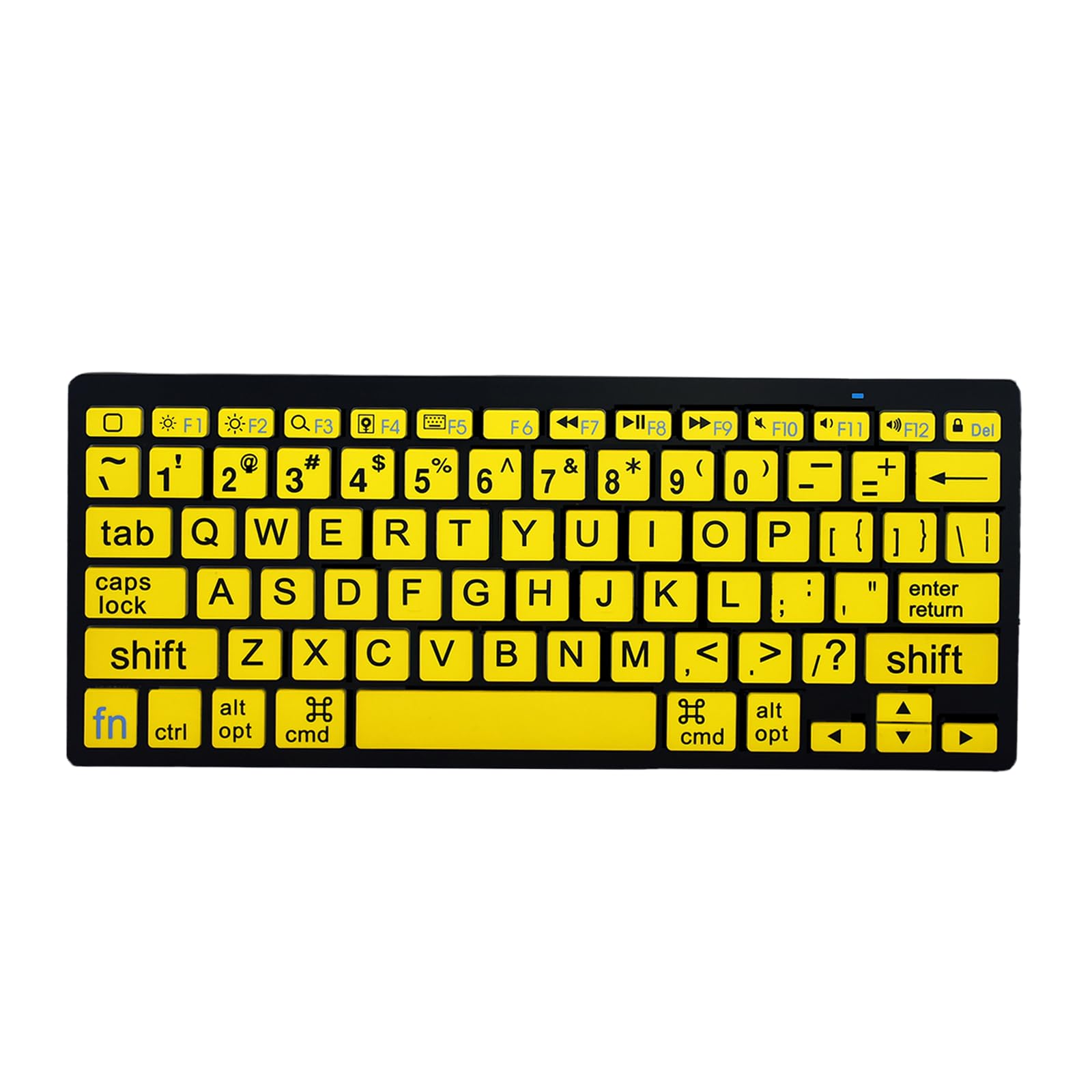 Hxmj Large Print Mini Bluetooth Keyboard Compatible With Ipad,Iphone,Ipod,Macbook For Seniors And Visually Impaired Low Vision I