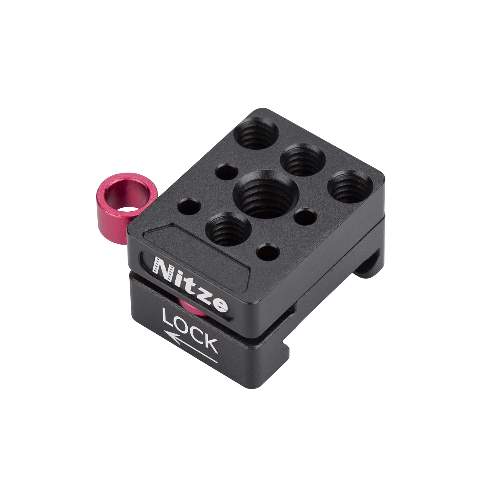 Nitze Quick Release Nato Clamp With 1/4� Threaded Holes, 1/4� Locating Hole And 3/8� Arri Locating Hole For Camera Cage Monitor Cage Magic Arm   Nf49A