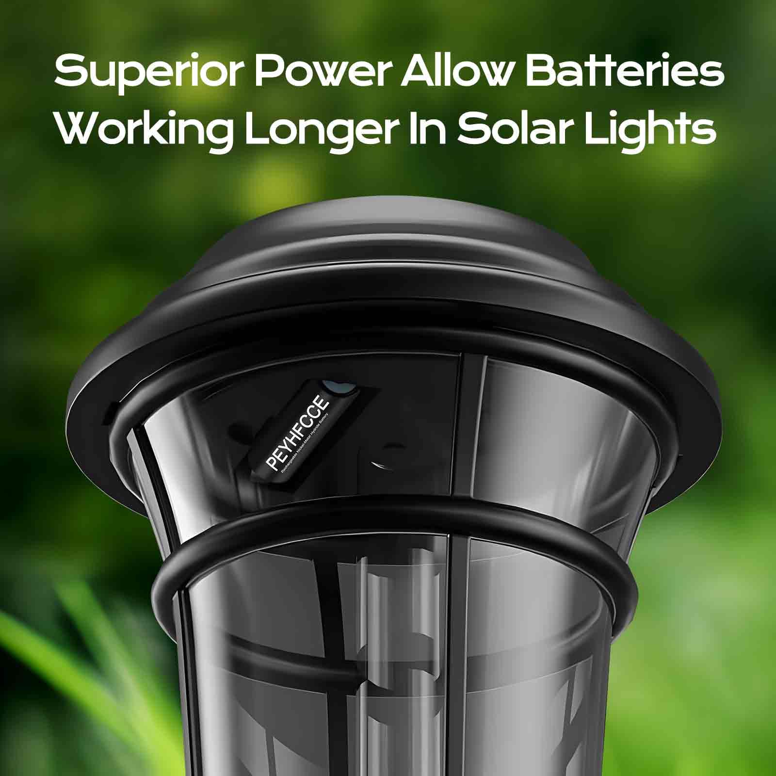 Peyhfcce 600Mah Rechargeable Aa Batteries, 1.2V Nimh Aa Battery High Capacity For Outdoor Solar Lights And Household Devices, Pr