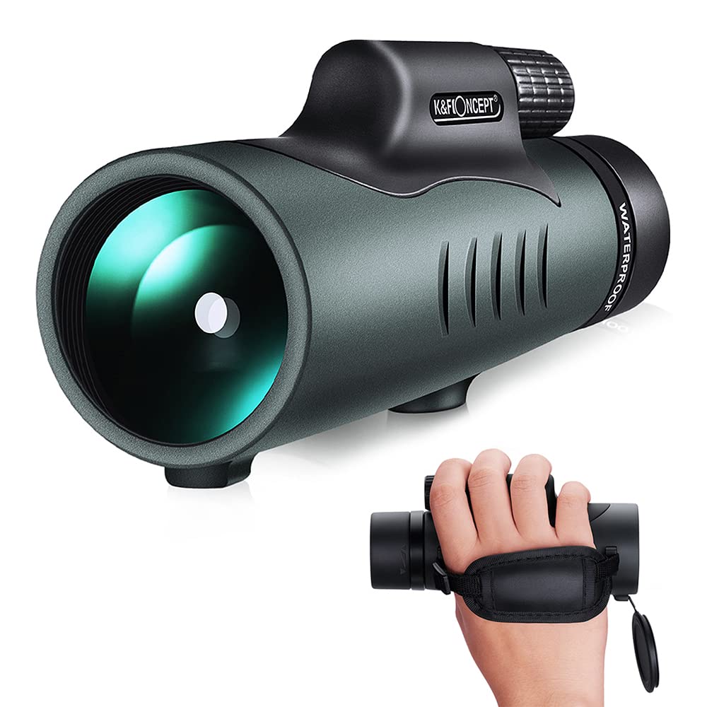 K&F Concept Hd 12X42 Monocular Telescope For Smartphone, High Power Monoculars For Adults, Bak4 Prism Ip68 Waterproof Compact Mo