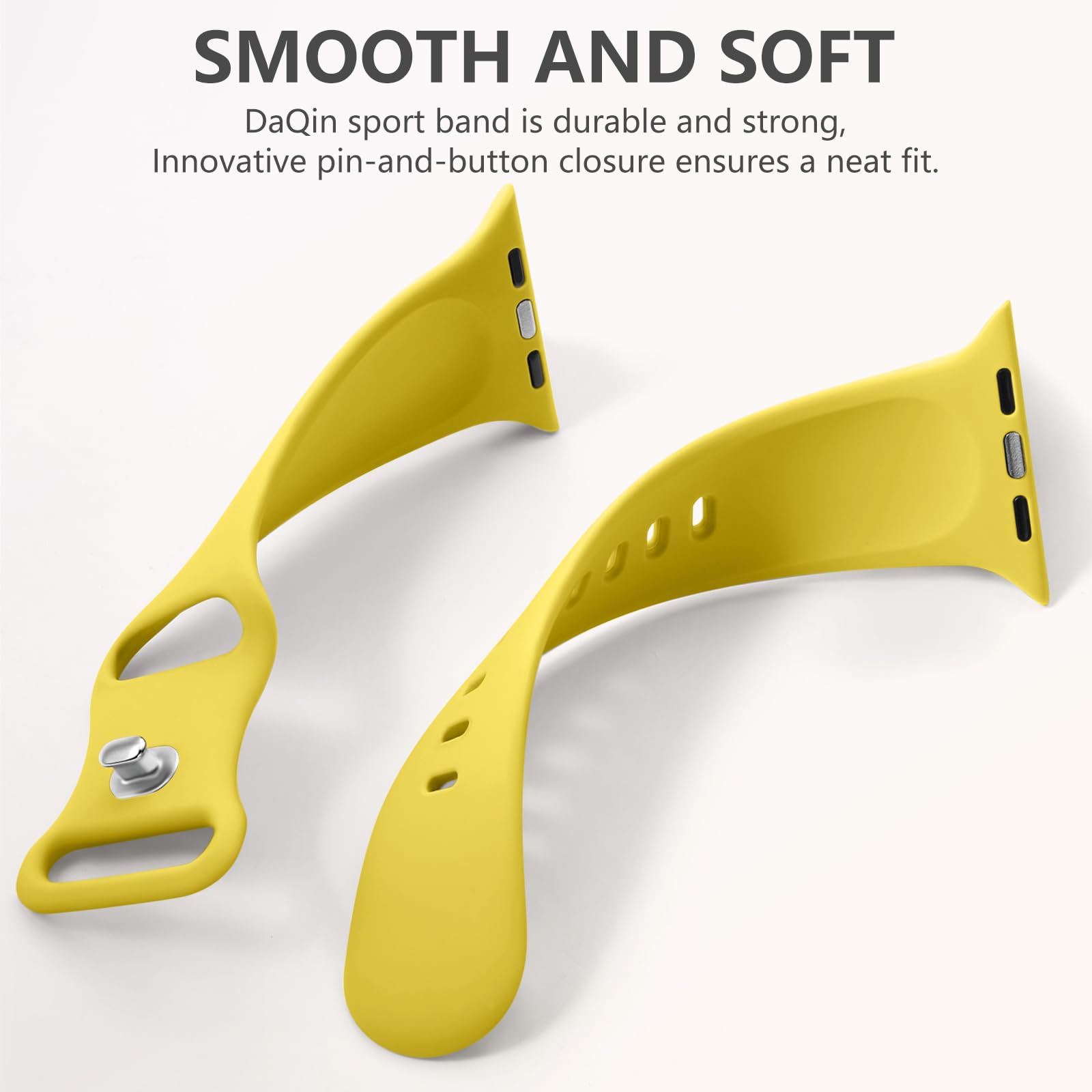 Daqin Sport Band Compatible With Apple Watch Band 41Mm 38Mm 41Mm 42Mm Women Men, Soft Silicone Waterproof Strap For Apple Watch