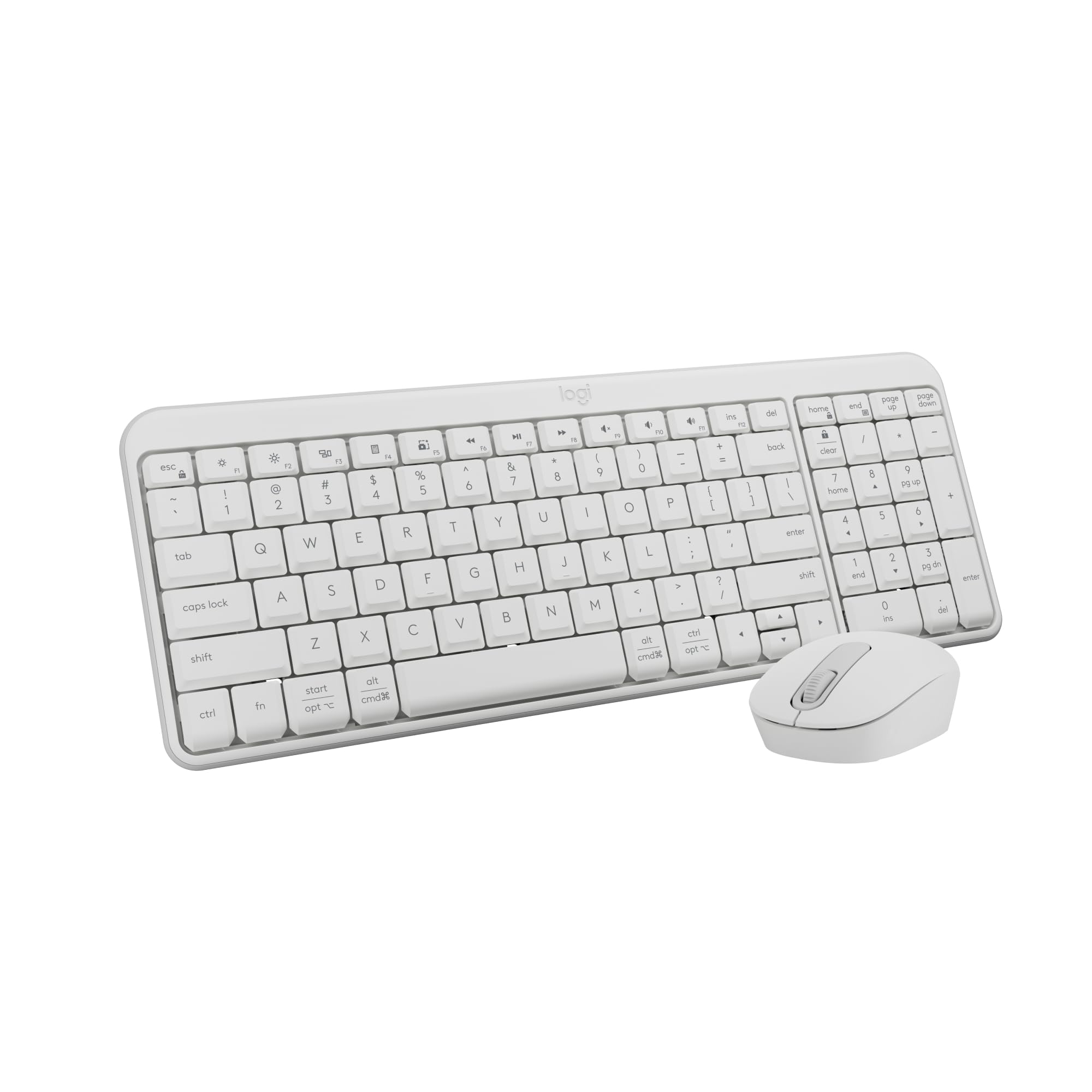 Mk250 Bluetooth Wireless Mouse And Keyboard Combo (Off-White)