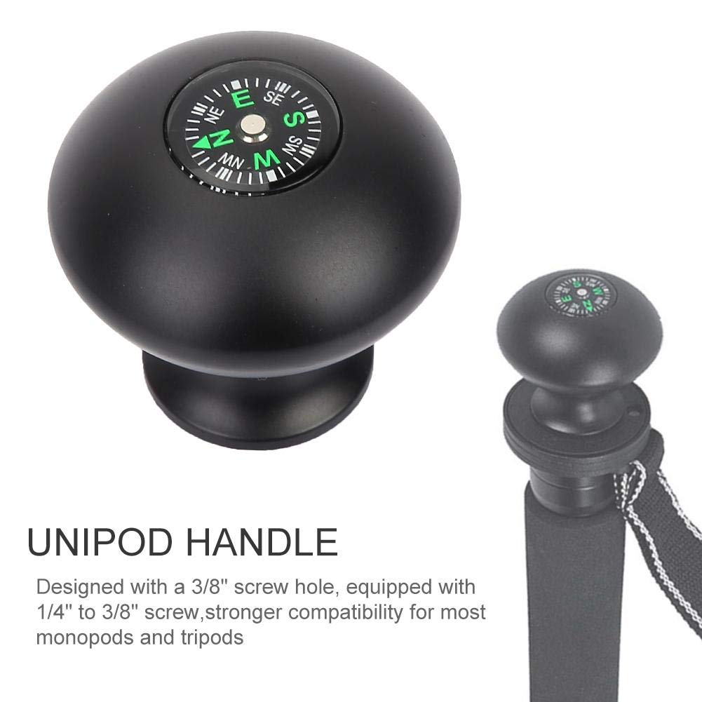 Trekking Poles Knob Handle Grip, Outdoor Universal Monopod Walking Stick Knob, Compass Monopod Tripod Head With 3/8 Screw Hole