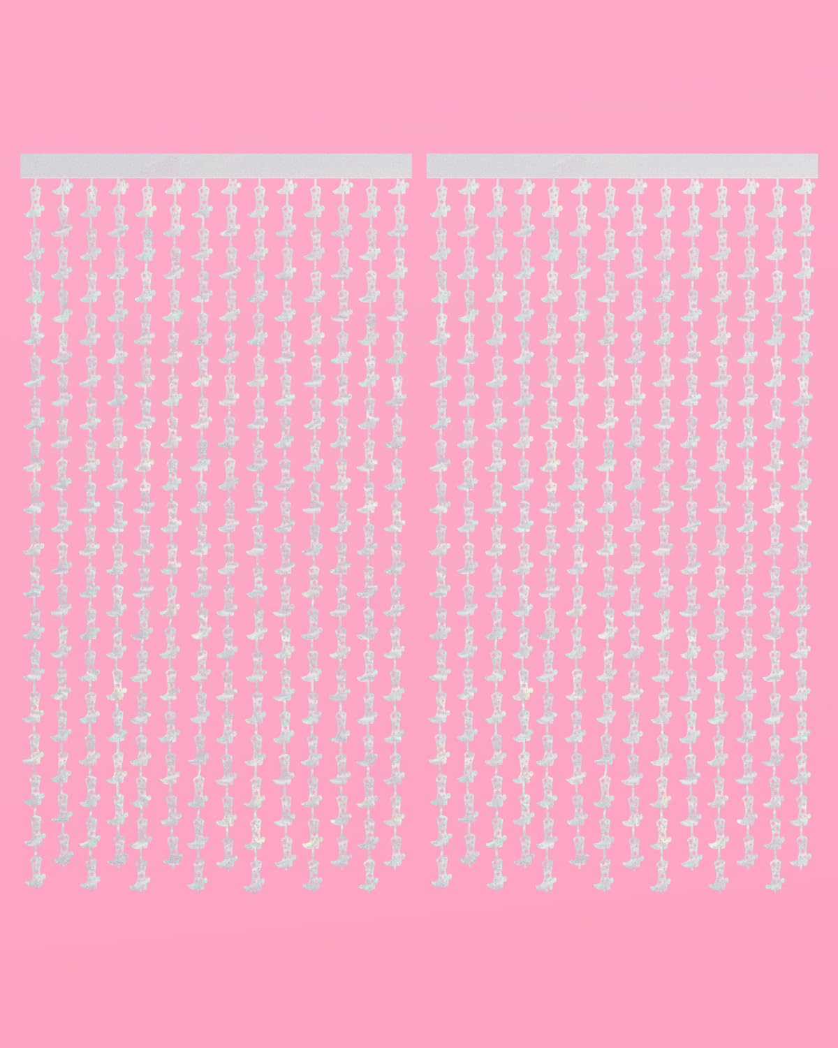 Xo, Fetti Cowgirl Boot Iridescent Foil Curtain   Set Of 2 | Bachelorette Party Decorations, Cowgirl Birthday Photo Booth, Last R