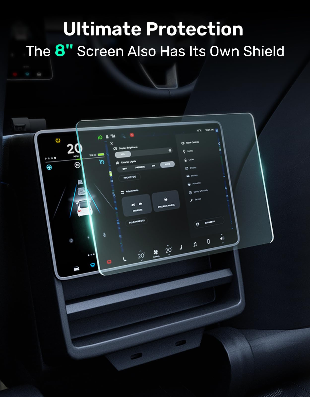 Zanch 2024 Tesla Model 3 Screen Protector Highland Accessories [No Glare & Fingerprints] [Easy Install ] Matte Tempered Screen P