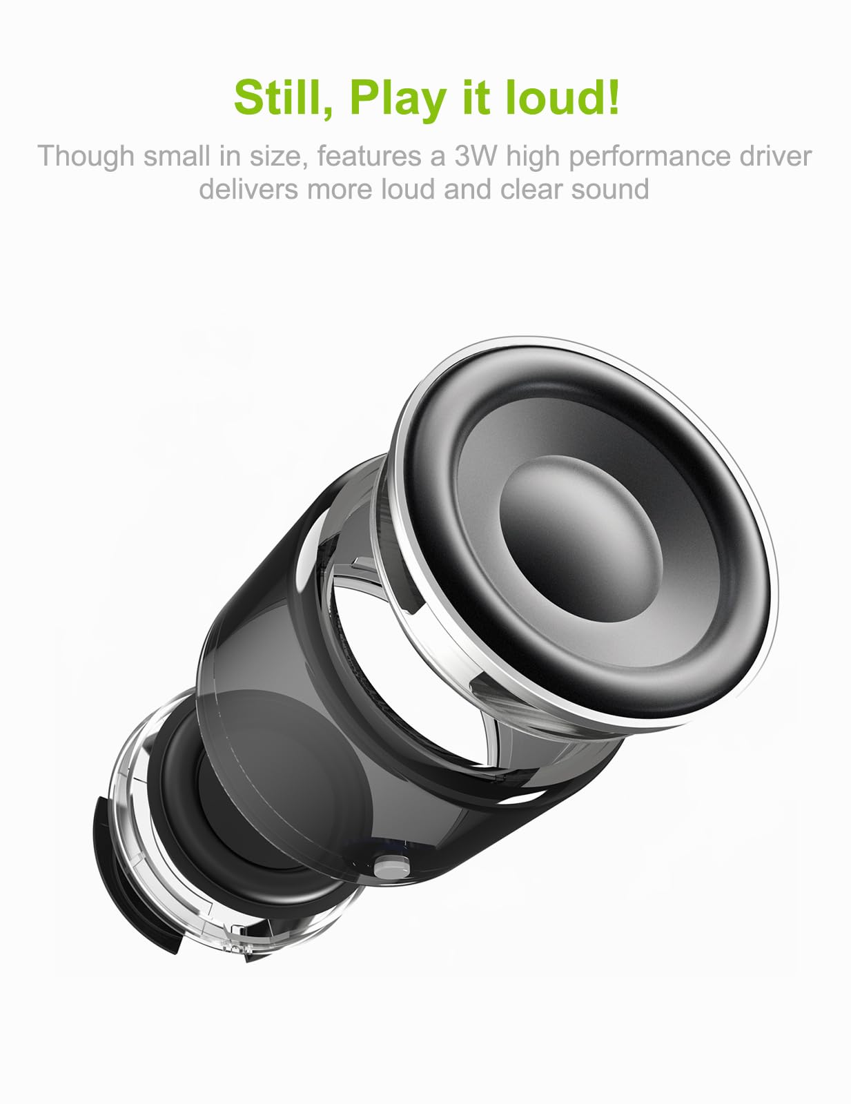 Ewa Travel Case Packed, A106 Pro Portable Bluetooth Speaker With Custom Bass Radiator, Brief Design, Ip67 Waterproof, Perfect Mini Speaker For Shower, Room, Bike, Car (Red)