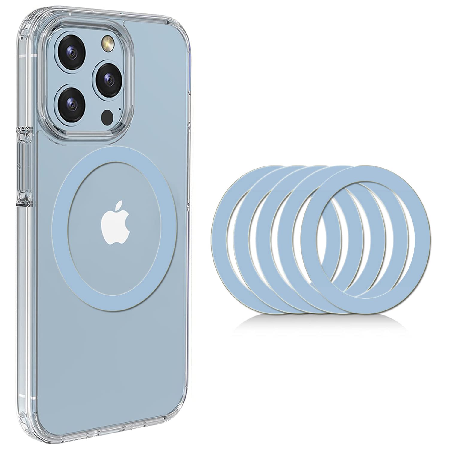 Cojoc 5Pcs For Magsafe Ring,Universal Magnetic Adapter Sticker Compatible With Wireless Charging Accessories For Iphone 14/13/12