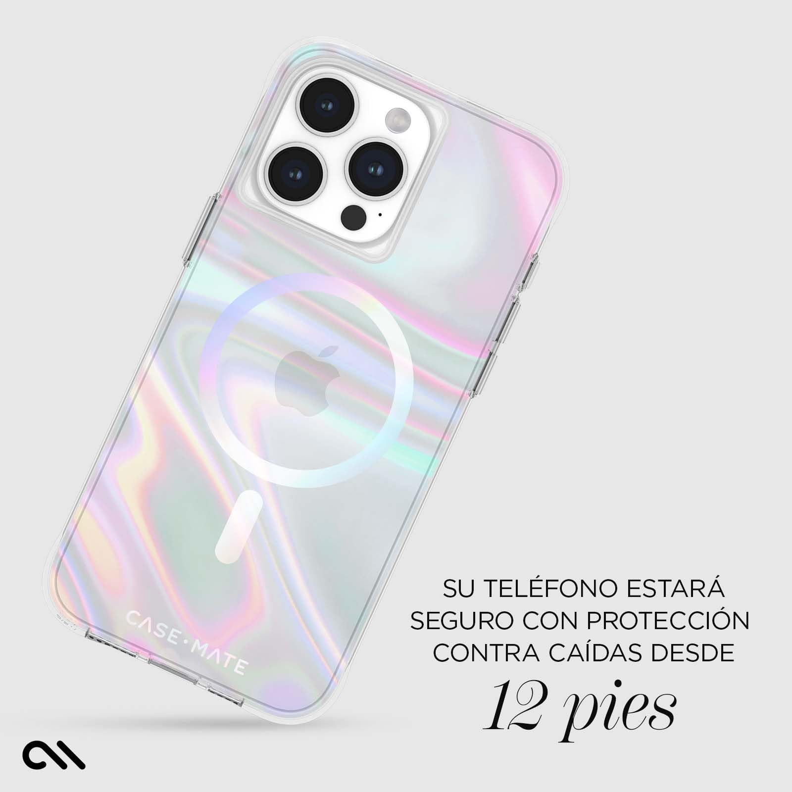 Case Mate Soap Bubble Apple Iphone 15 Pro Max Case For Women | Compatible W/ Magsafe | 12Ft Drop Protection | 6.7'' Iphone 15 Pr