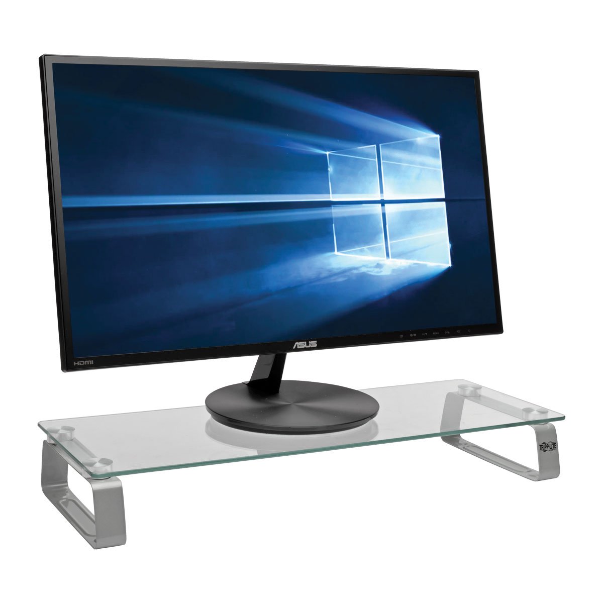 Tripp Lite Universal Monitor Riser Stand, Glass, Computer, Laptop, Printers 3 (Mr2208G)