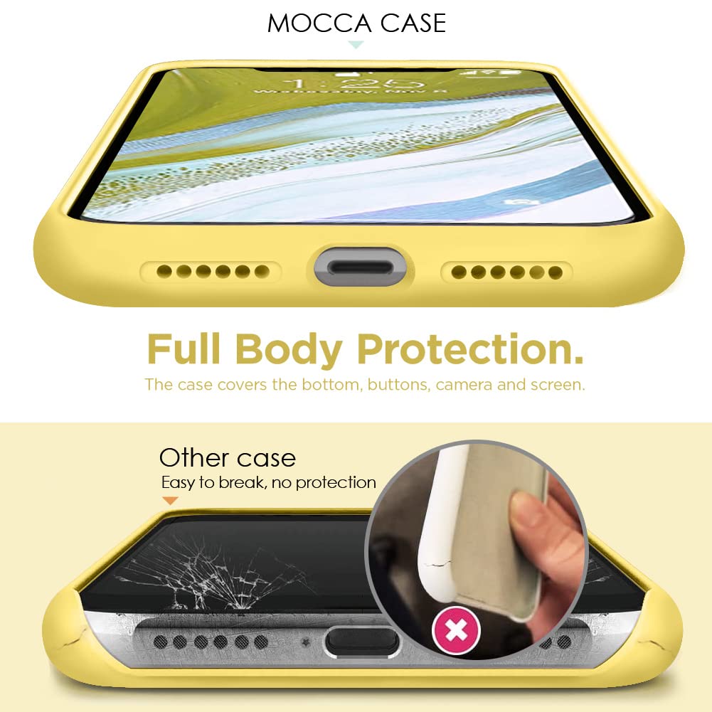 Mocca For Iphone Xs Max Silicone Case With Kickstand | Anti Scratch Full Body Shockproof Protective Case For Iphone Xs Max   Yel
