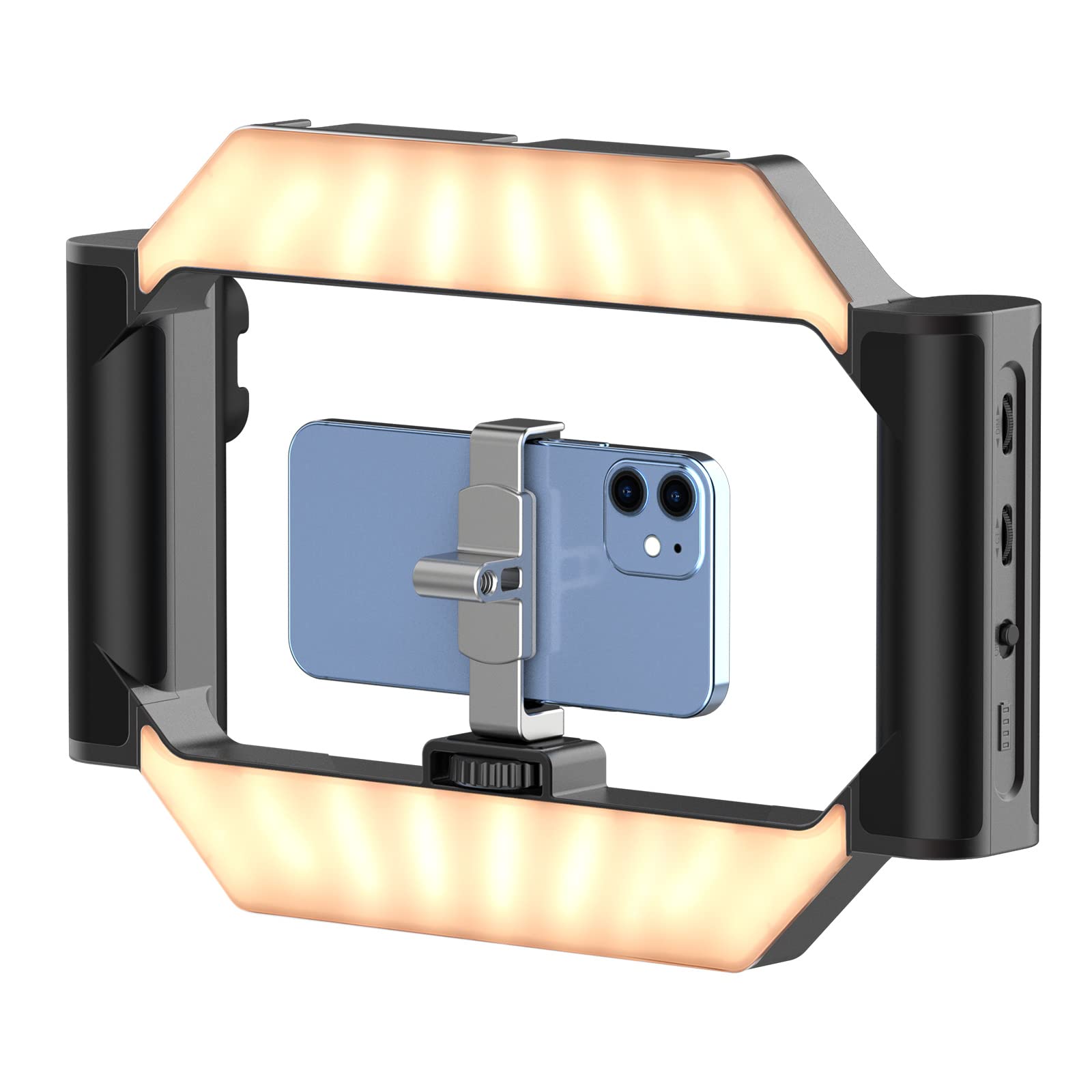 ULANZI Smartphone Video Rig w Light and Remote Control for Videomaker Filming Maker Video grapher, U-Rig Light Handheld Square R