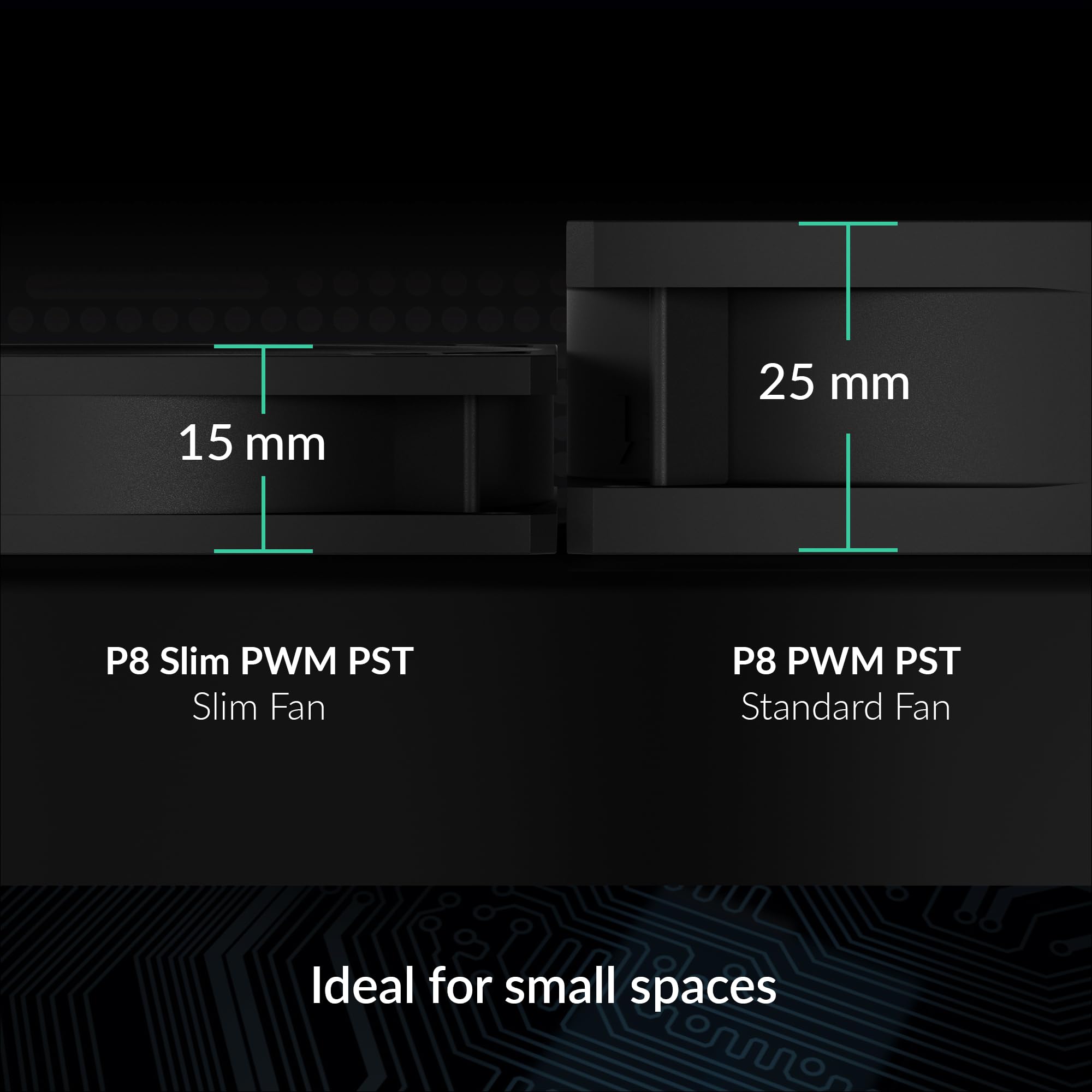 Arctic P8 Slim Pwm Pst   Pc Fan, 80Mm Case Fan, Optimised For Static Pressure, With Pst Connection (Pwm Sharing Technology), Dc