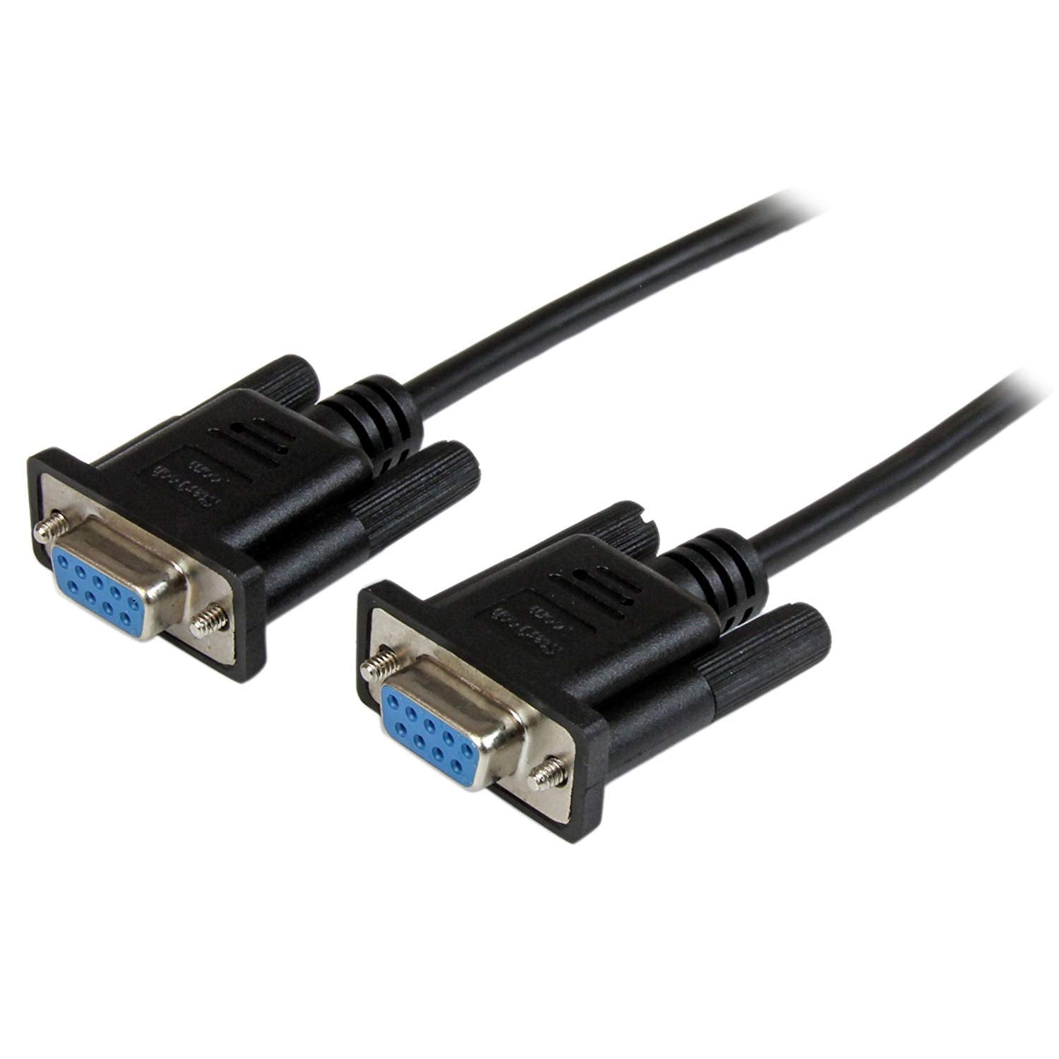 Startech.Com 2M Black Db9 Rs232 Serial Null Modem Cable F/F   Db9 Female To Female   9 Pin Rs232 Null Modem Cable   2 Meter, Bla