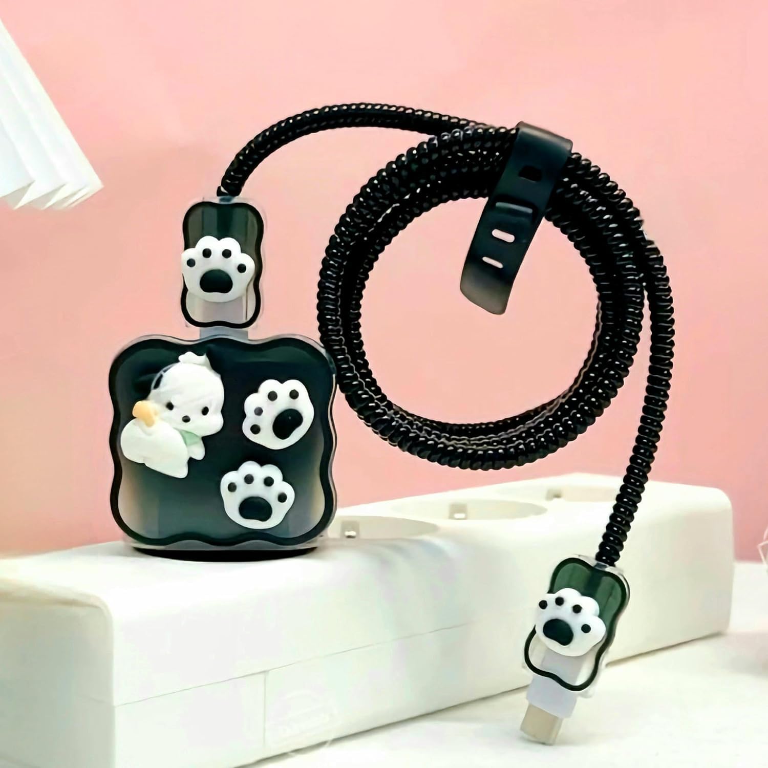 Best Hub Cable Protector With 3D Cute Pattern For Iphone Charger Only 18W & 20W, Data Charging Cable Wire Saver Protective Cable