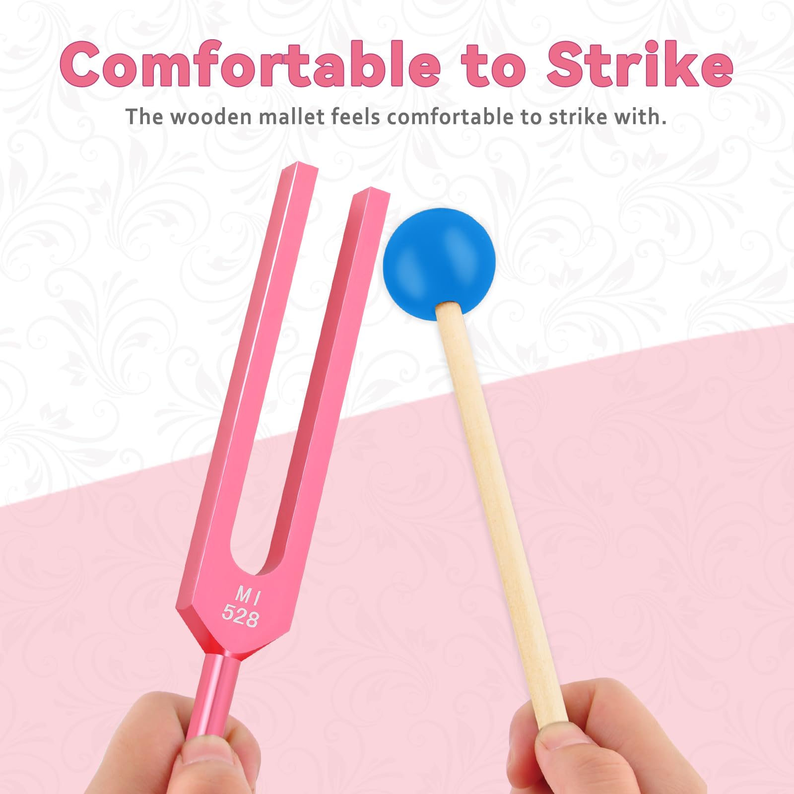 Eastrock 528 Hz Tuning Fork Sound Therapy Instruments Meditation And Relaxation Instrumtnes With Silicone Hammer And Soft Bag (5