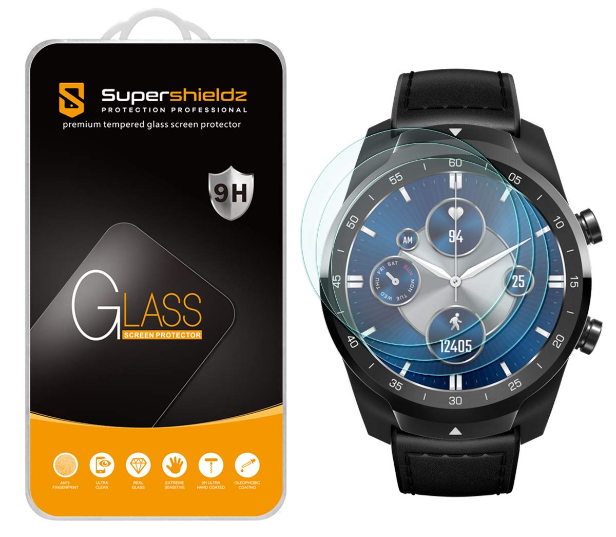 Supershieldz (3 Pack) Designed For Ticwatch Pro S, Ticwatch Pro 2020, Ticwatch Pro 4G Lte And Ticwatch Pro Tempered Glass Screen
