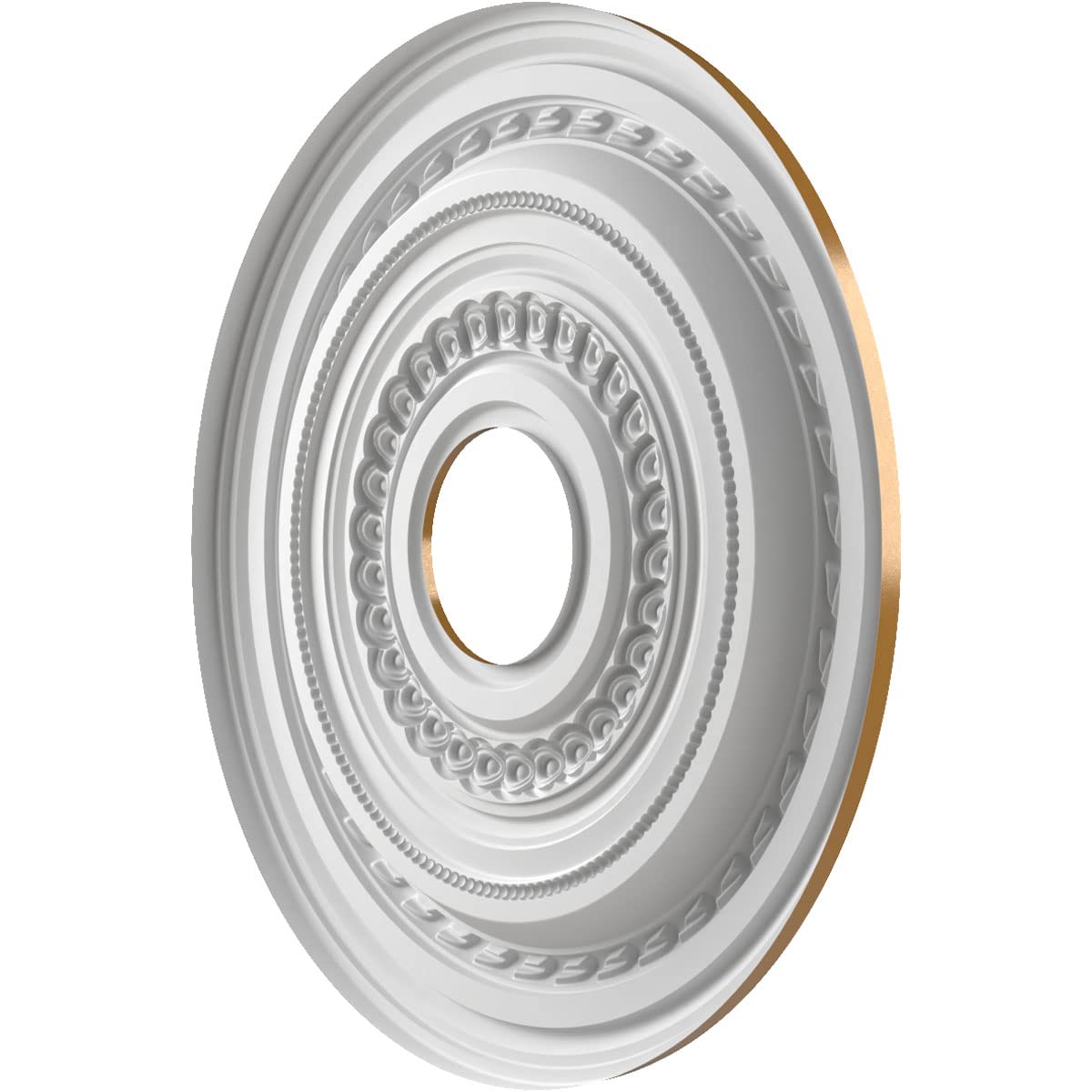 Ekena Millwork Cmp16Codvg Cole Thermoformed Pvc Ceiling Medallion (Fits Canopies Up To 4 1/2), 16Od X 3 1/2Id X 1P, Universal Ag