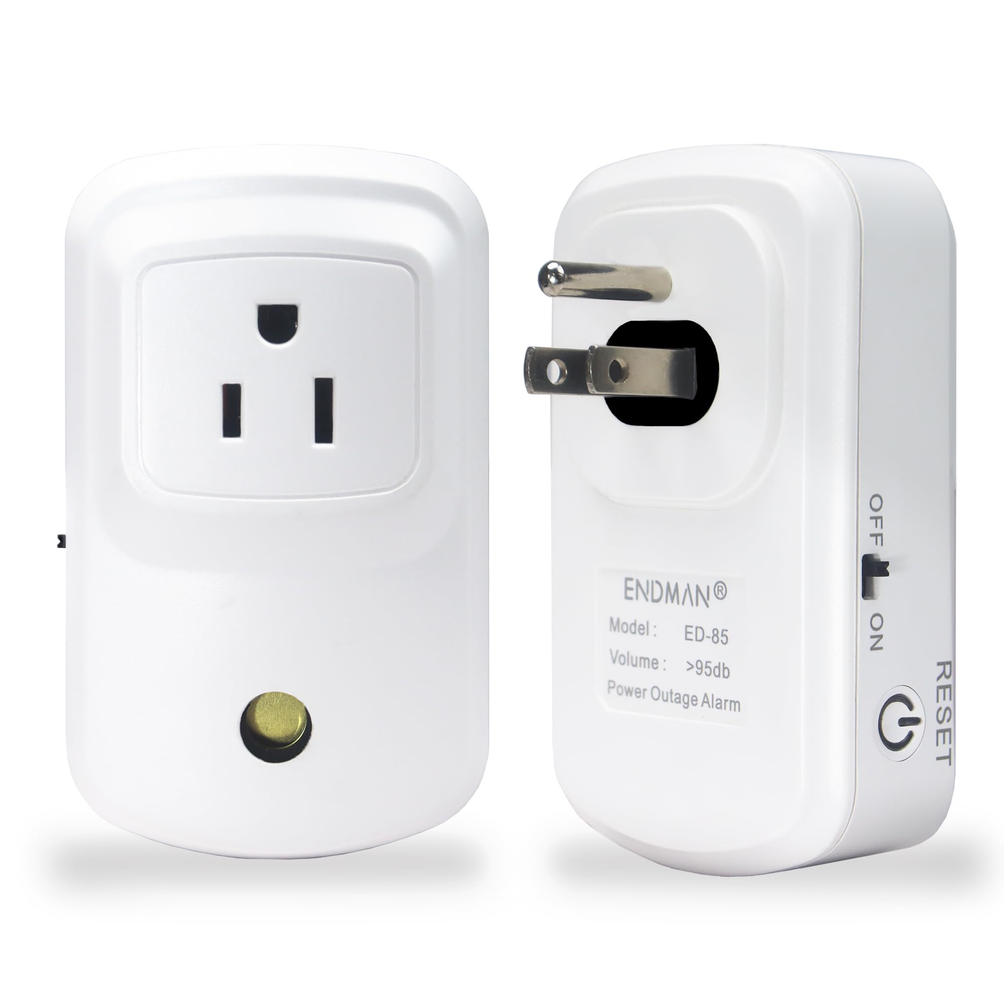 Endman Power Failure Alarm For Freezer Alarm, Power Outage Alarm,Power Loss Alarm With Rechargeable Battery (Included) >95Db