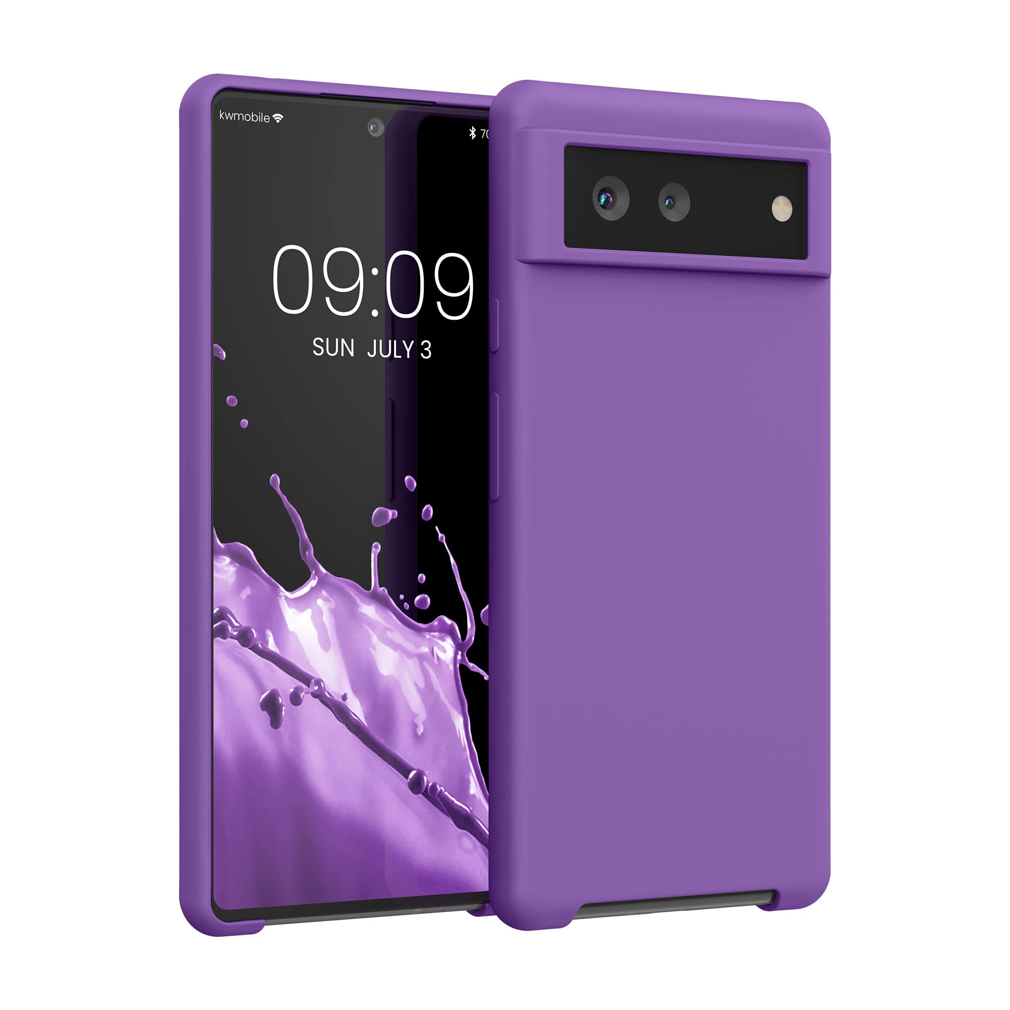 kwmobile Case Compatible with Google Pixel 6 Case - TPU Silicone Phone Cover with Soft Finish - Orchid Purple