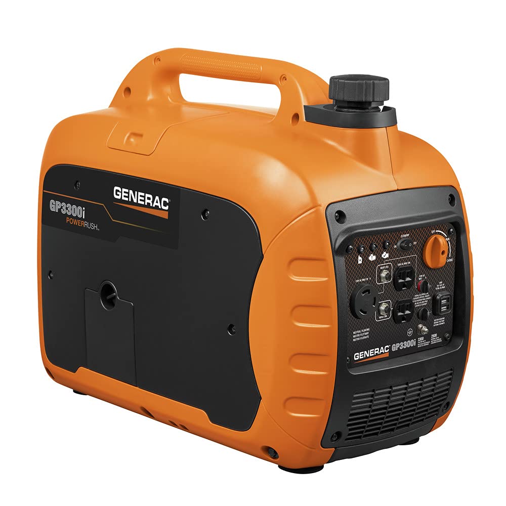 Generac 7154 Gp3300I 3,300 Watt Gas Powered Portable Inverter Generator   Compact And Lightweight Design With Parallel Capabilit