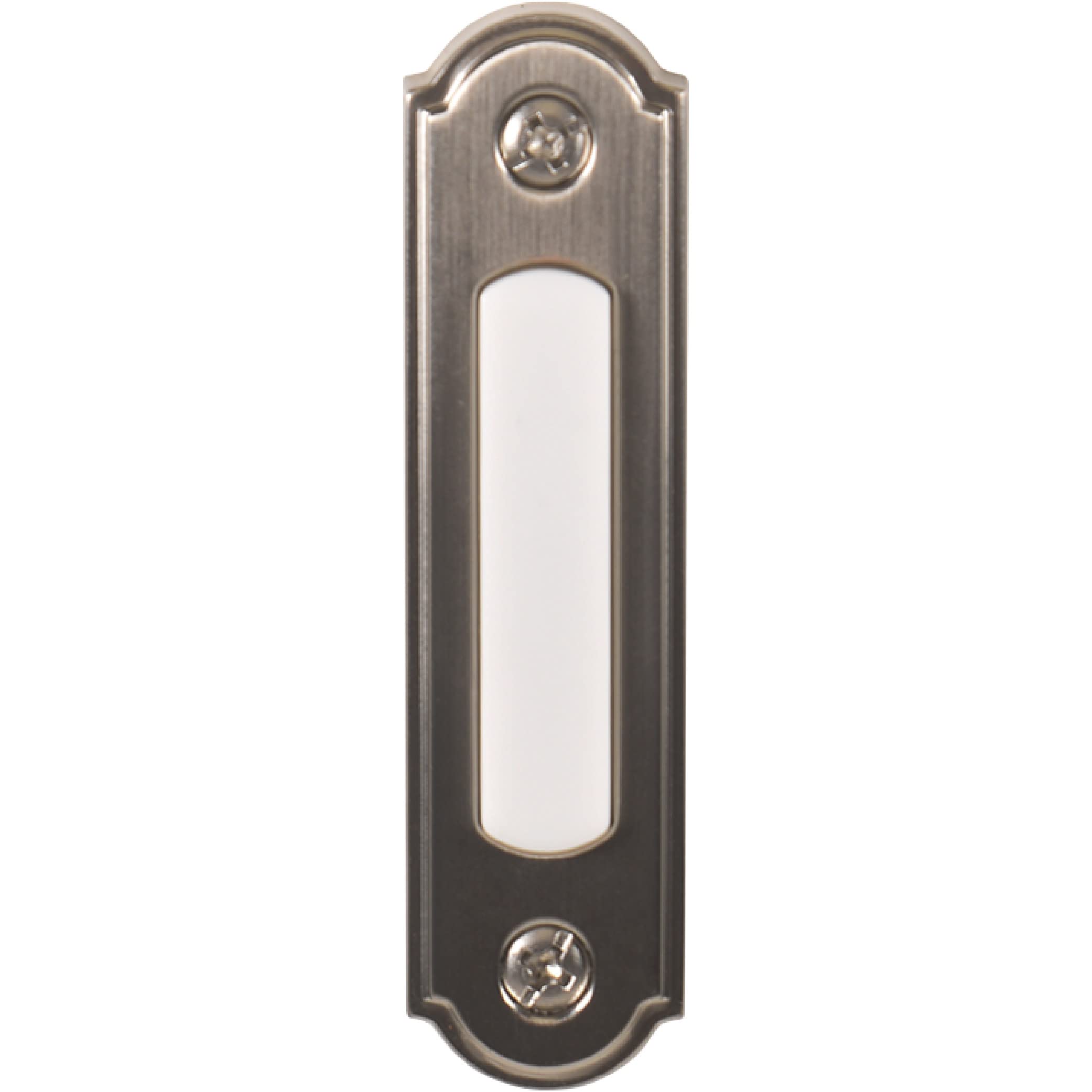 Newhouse Hardware Led Lighted Metal Door Chime Push Button (Satin Nickel) | Surface Mount Lighted Door Bell Button | Replacement
