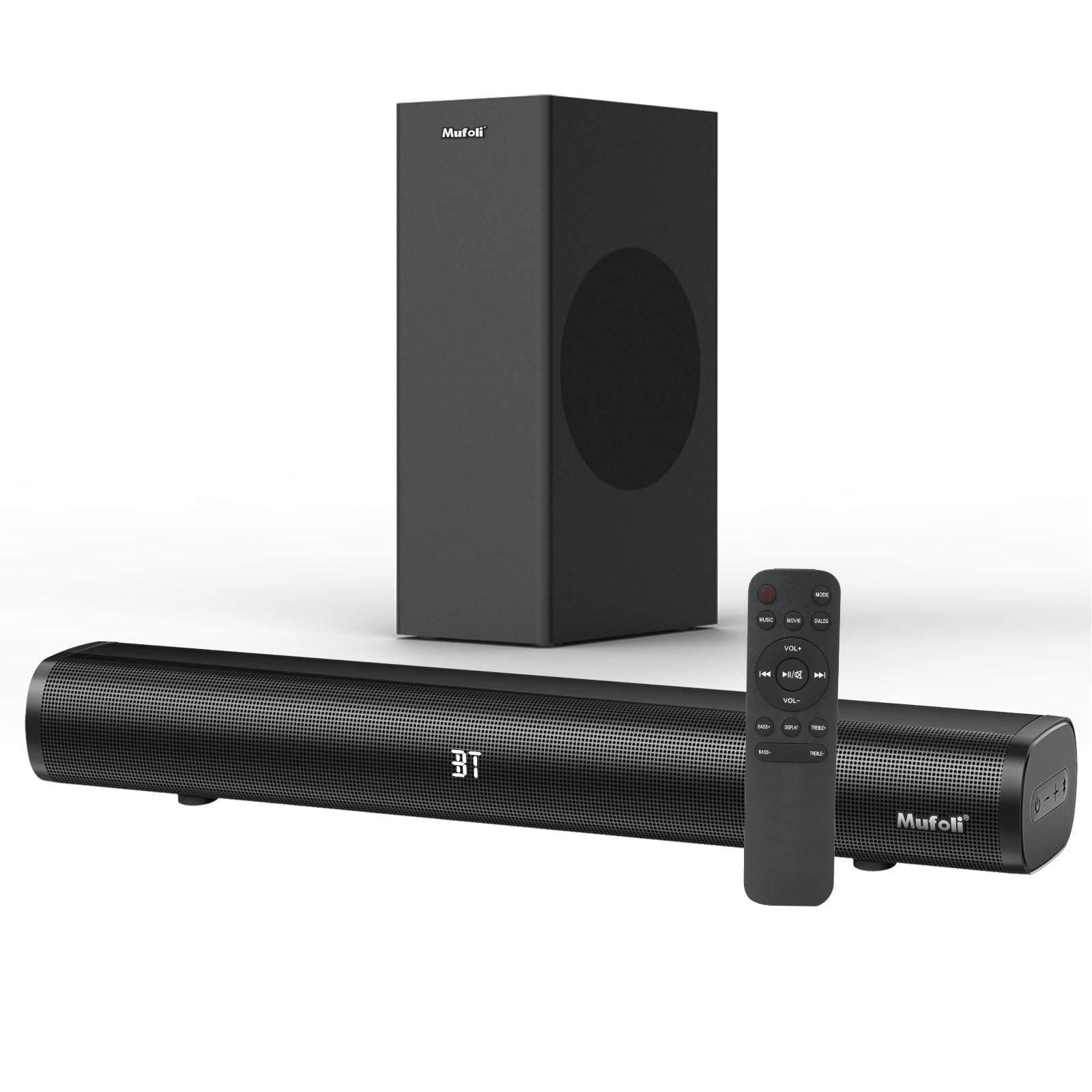 Sound Bars For Tv With Subwoofer 2.1 Ch 120W Soundbar For Tv, For Pc, Gaming, Surround Sound System Tv Sound Bar Speakers, Home 