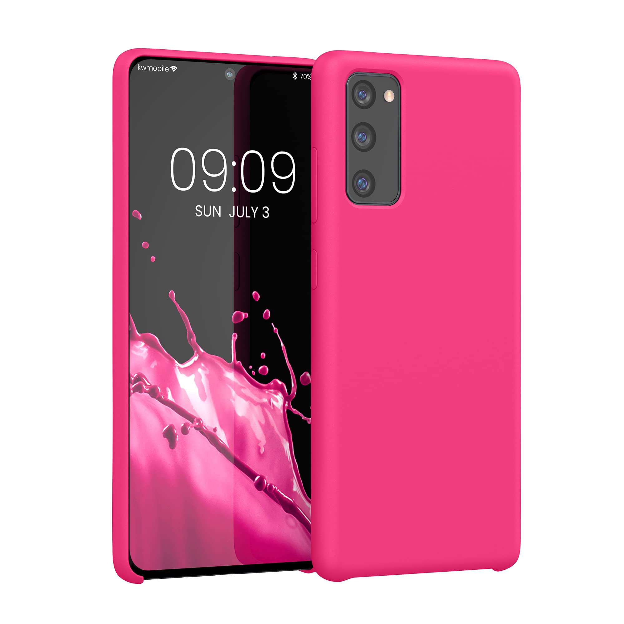 Kwmobile Case Compatible With Samsung Galaxy S20 Fe Case   Tpu Silicone Phone Cover With Soft Finish   Neon Pink