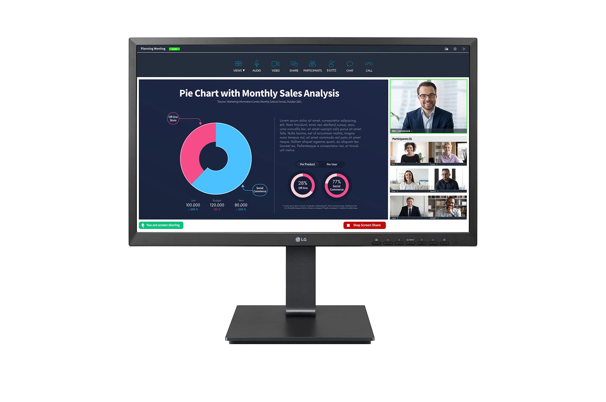 LG Electronics LG 24BP75CP-B 24 Inch Professional PC Screen - IPS Panel FHD (1920x1080), 5ms GtG 75Hz, Stand with Multiple Setti