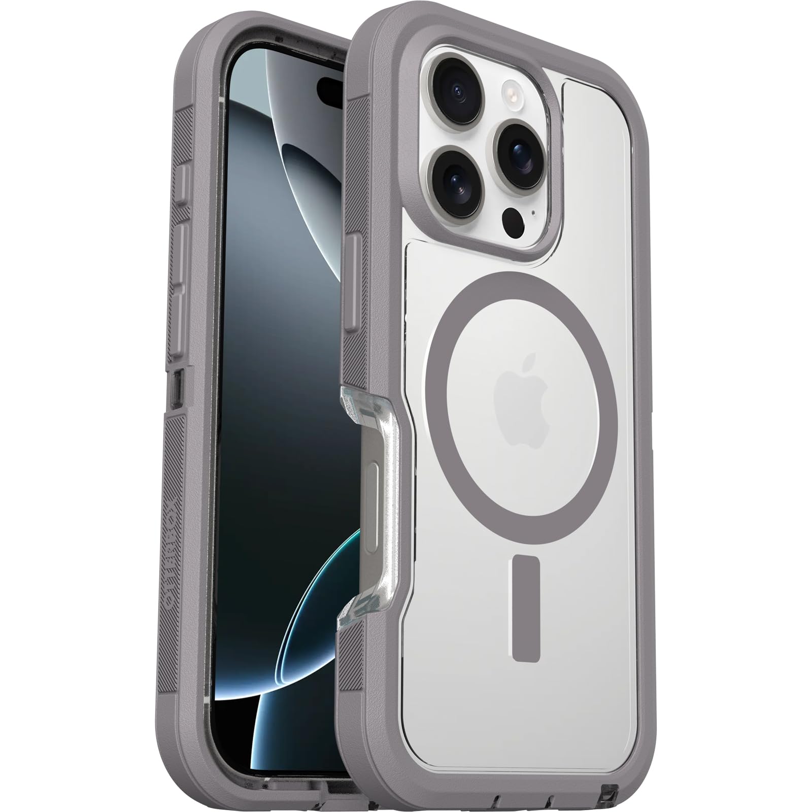 Otterbox Iphone 16 Pro Defender Series Xt Clear Case   Snow Capped Clear