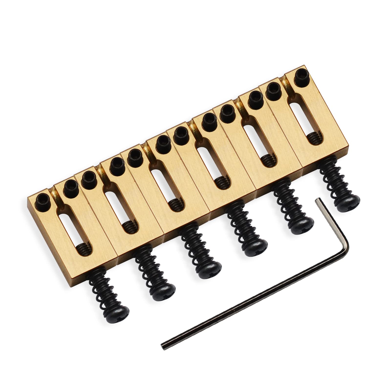 Saphue Brass Saddle 6Pcs/Lot Pure Brass Flat Top Guitar Bridge Saddles 10.8Mm For Fender Stratocaster Or Telecaster