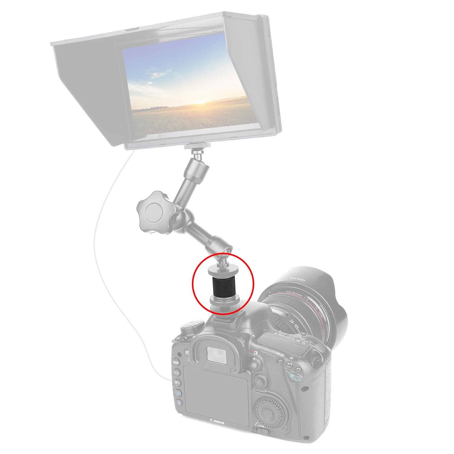 2Pack Chromlives Tripod Nut Barrel Nut Connection Nut With 1/4-20 Thread Hole For Articulating Magic Arms Tripod Rigs Replacem