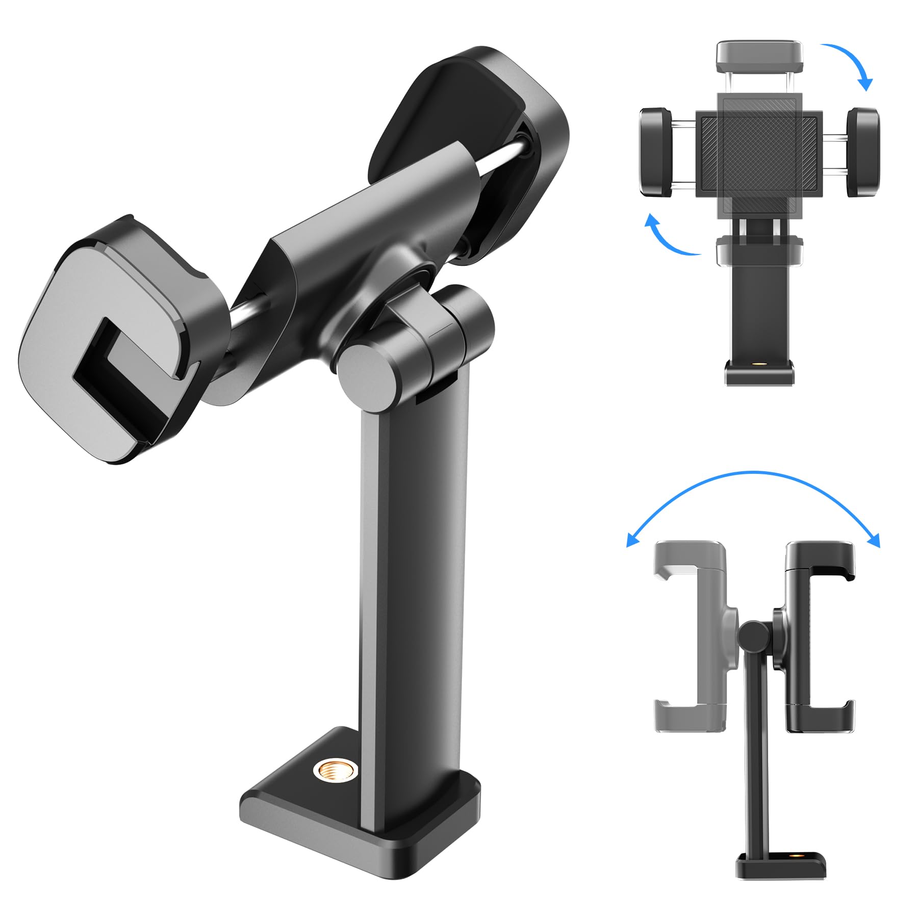 Voinap Phone Tripod Mount With 1/4'' Screw Thread, 360 Rotate 180 Tilt Phone Holder Replacement With Cold Shoe, Versatile Mount 