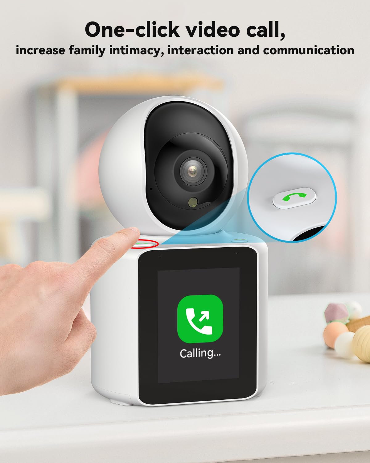 Tmezon Video Pet Dog Camera Indoor Two Way Wireless Security Camera Monitor 1080P With Phone App And Motion Detection,Baby/Elder