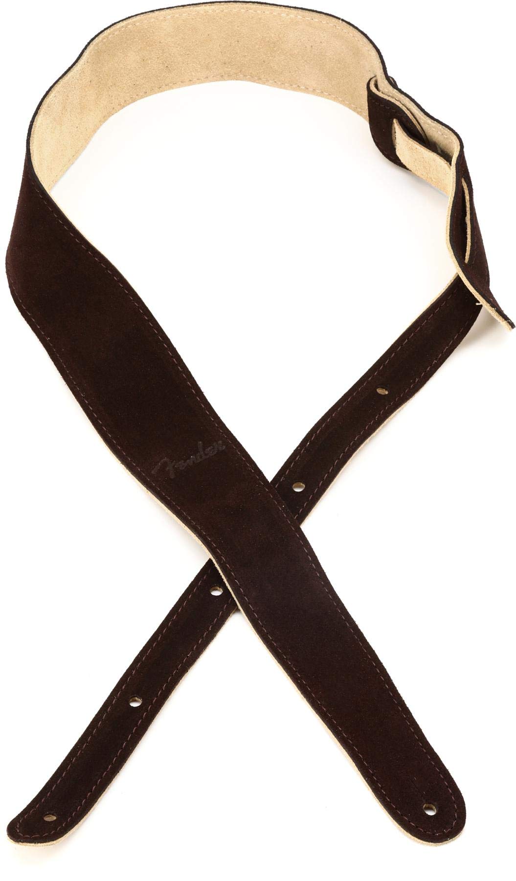 Fender Reversible Suede Guitar Strap, Guitar Accessories, 2in, Brown/Tan