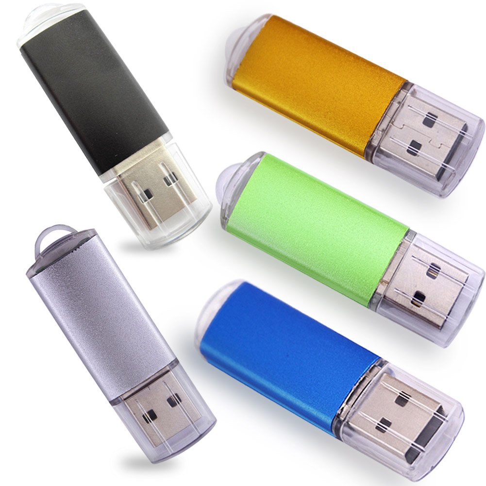 Ebamaz Usb Flash Drives 2.0 Metal Key Pack Of 5 Colors (512Mb,Not Gb,Smaller Than 1Gb,Blank)