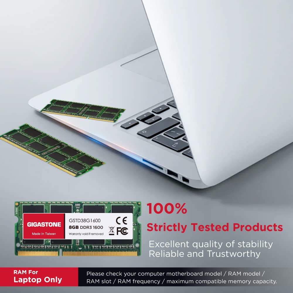 ?Ddr3 Ram? Gigastone 32Gb Kit (4X8Gb) Ddr3/Ddr3L 1600Mhz (1333Mhz) Pc3 12800 (Pc3 10600) Cl11 1.35V/1.5V 2Rx8 Sodimm 204 Pin Unb