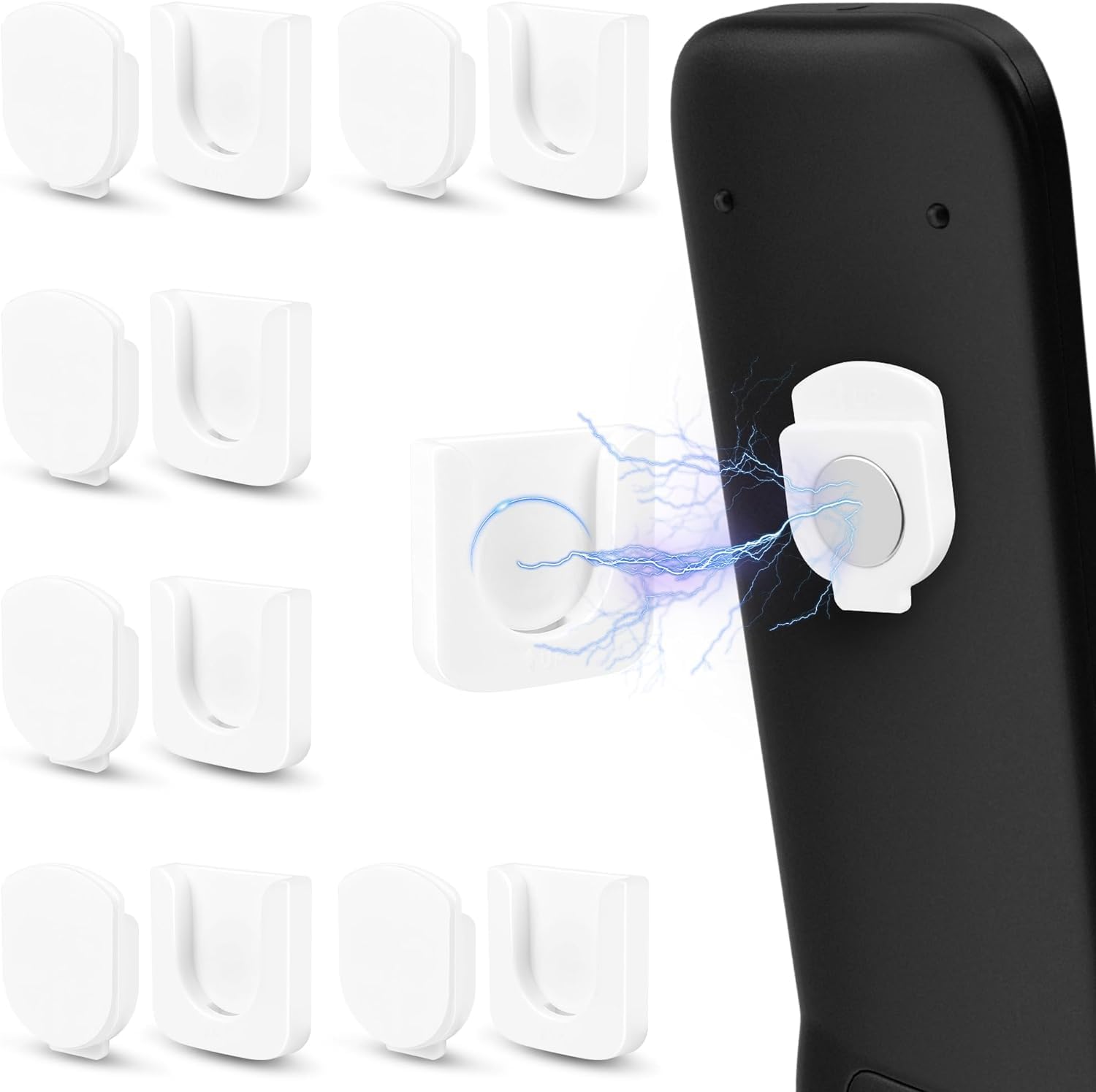 6 Piece Magnetic Remote Control Holder Wall Mount   Self Adhesive Suitable For Tv Backside As Well As Tv Fan And Air Conditioner