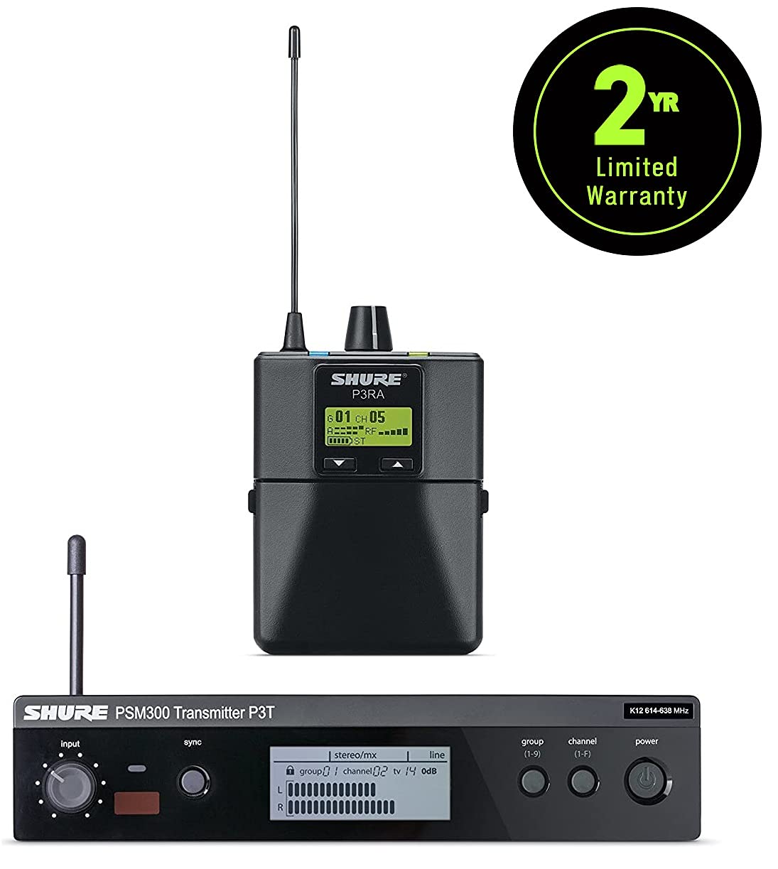 Shure Psm300 P3Tra215Cl Pro Wireless In Ear Personal Monitoring System With Se215 Cl Earphones